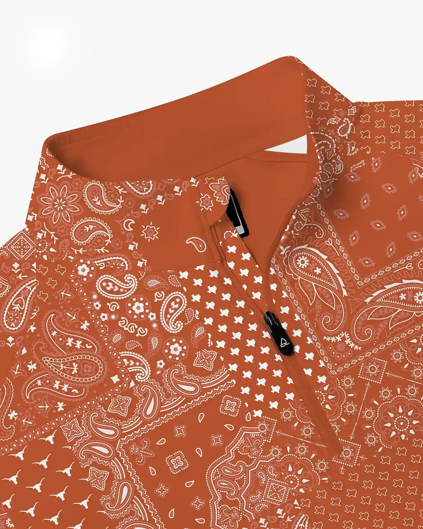 Longhorn Ranch Orange Quarter Zip - Deolax