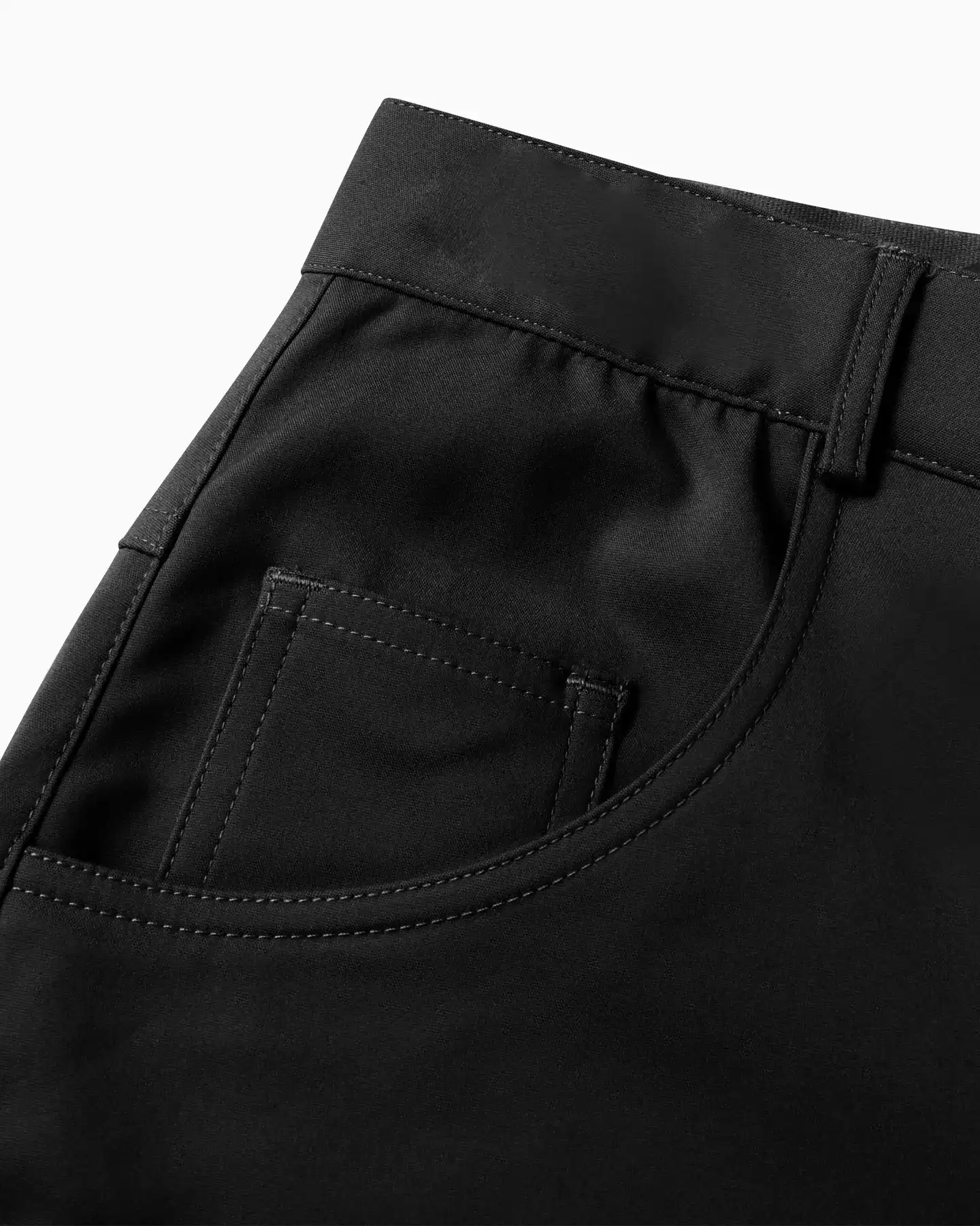 Men's Black Stretch 5-Pocket Pant - Deolax