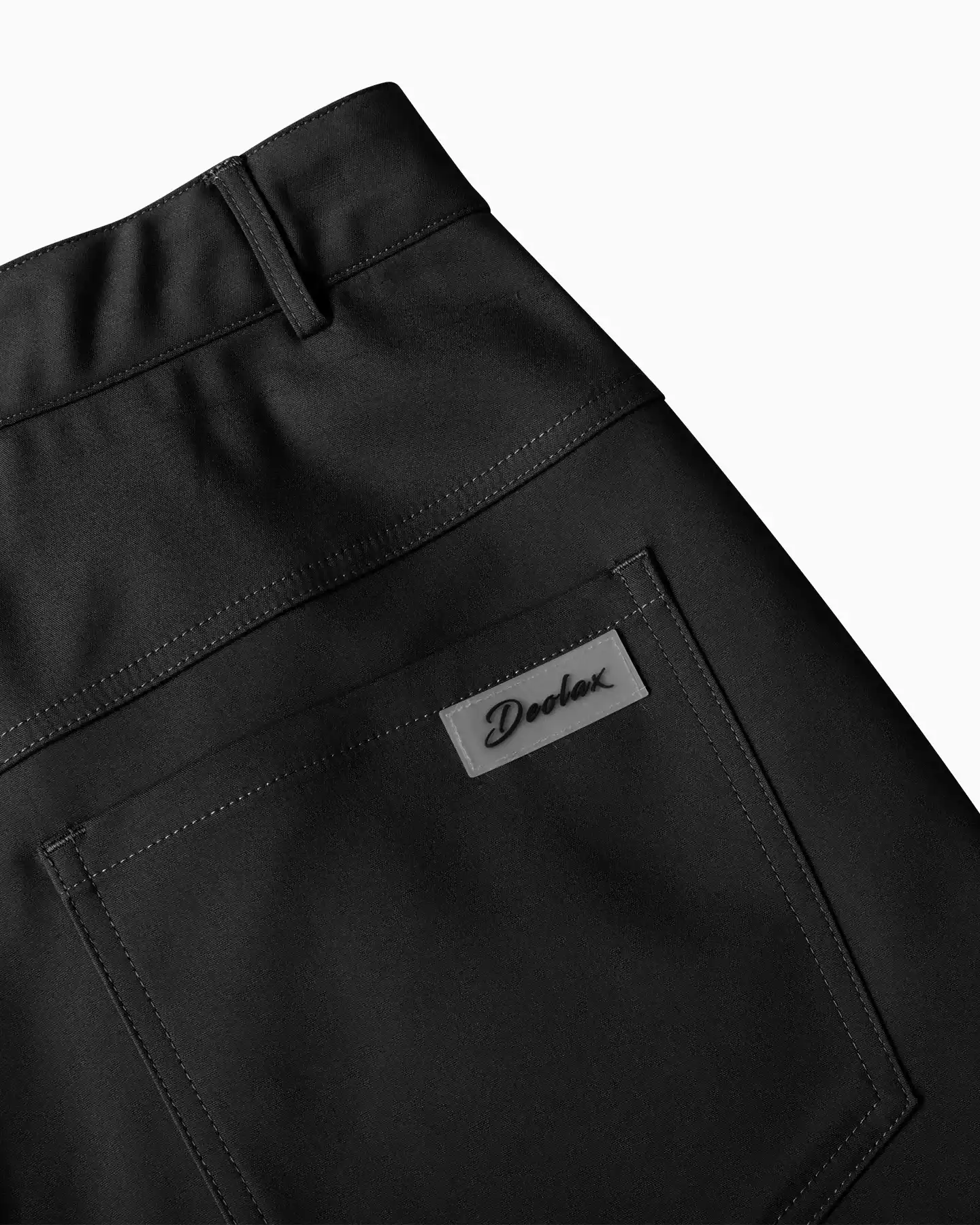 Men's Black Stretch 5-Pocket Pant - Deolax