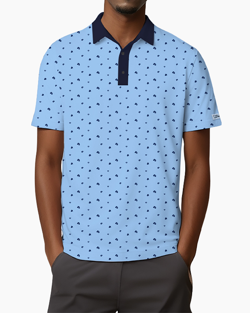 Men's Purple Julian Pique Short Sleeve Polo by Deolax - Golf Polo