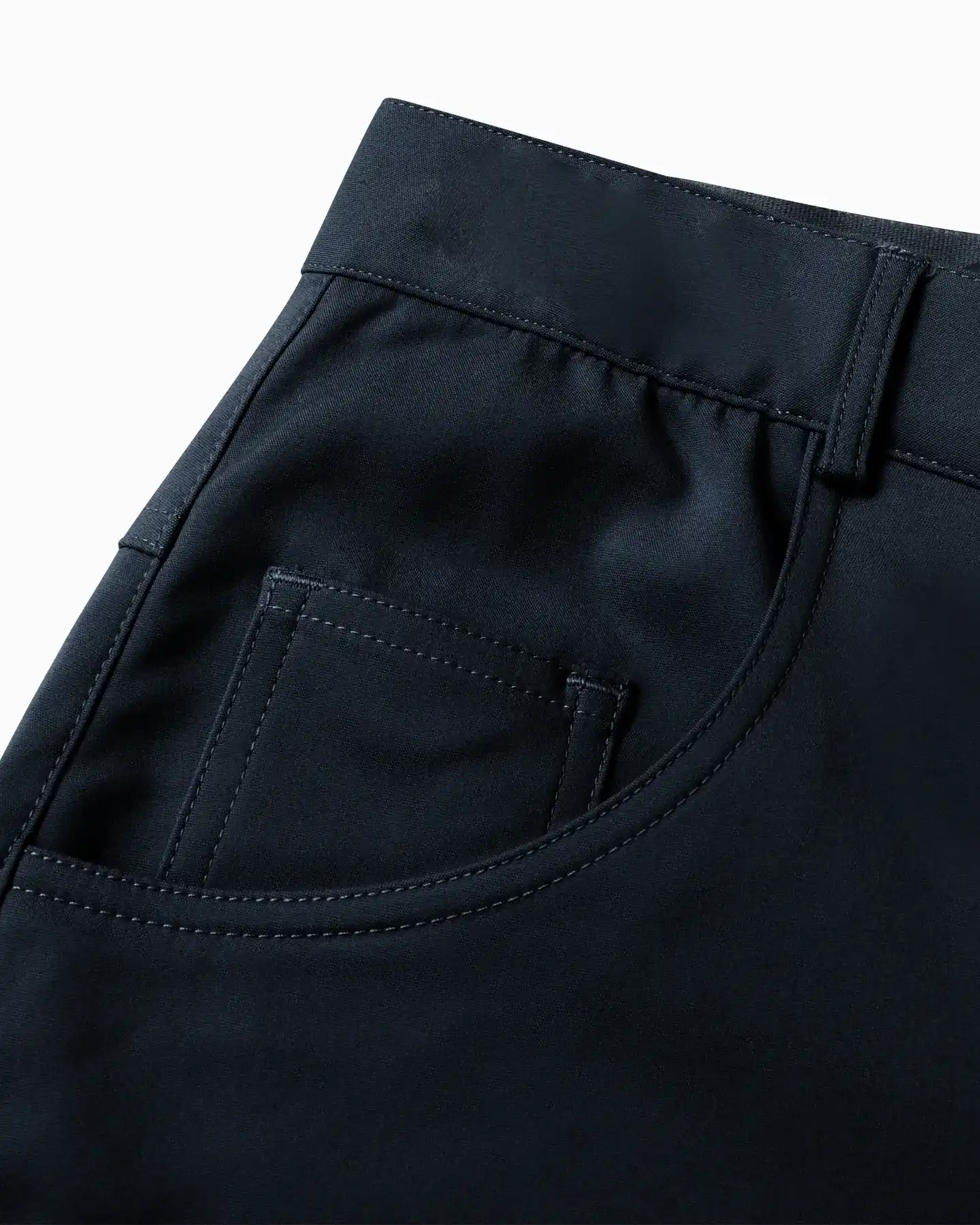 Men's Navy Stretch 5-Pocket Pant - Deolax