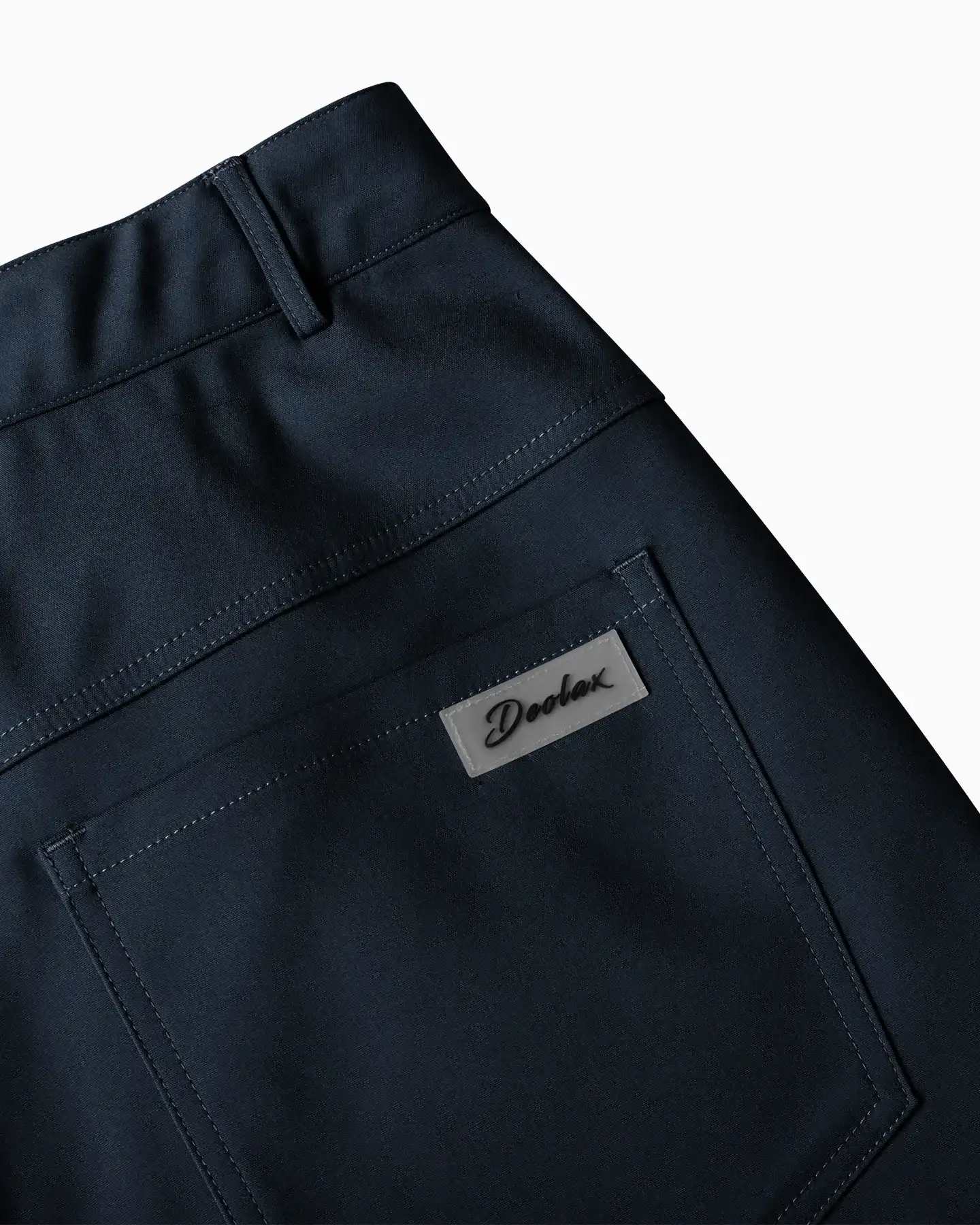 Men's Navy Stretch 5-Pocket Pant - Deolax