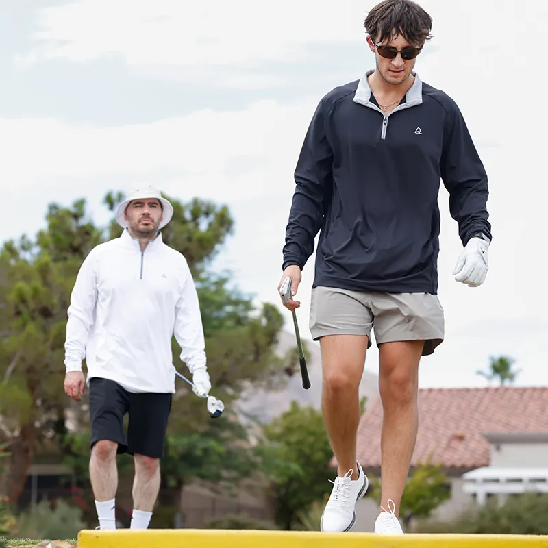 Men's Quarter Zip Pullover - Performance Quarter Zips - Deolax