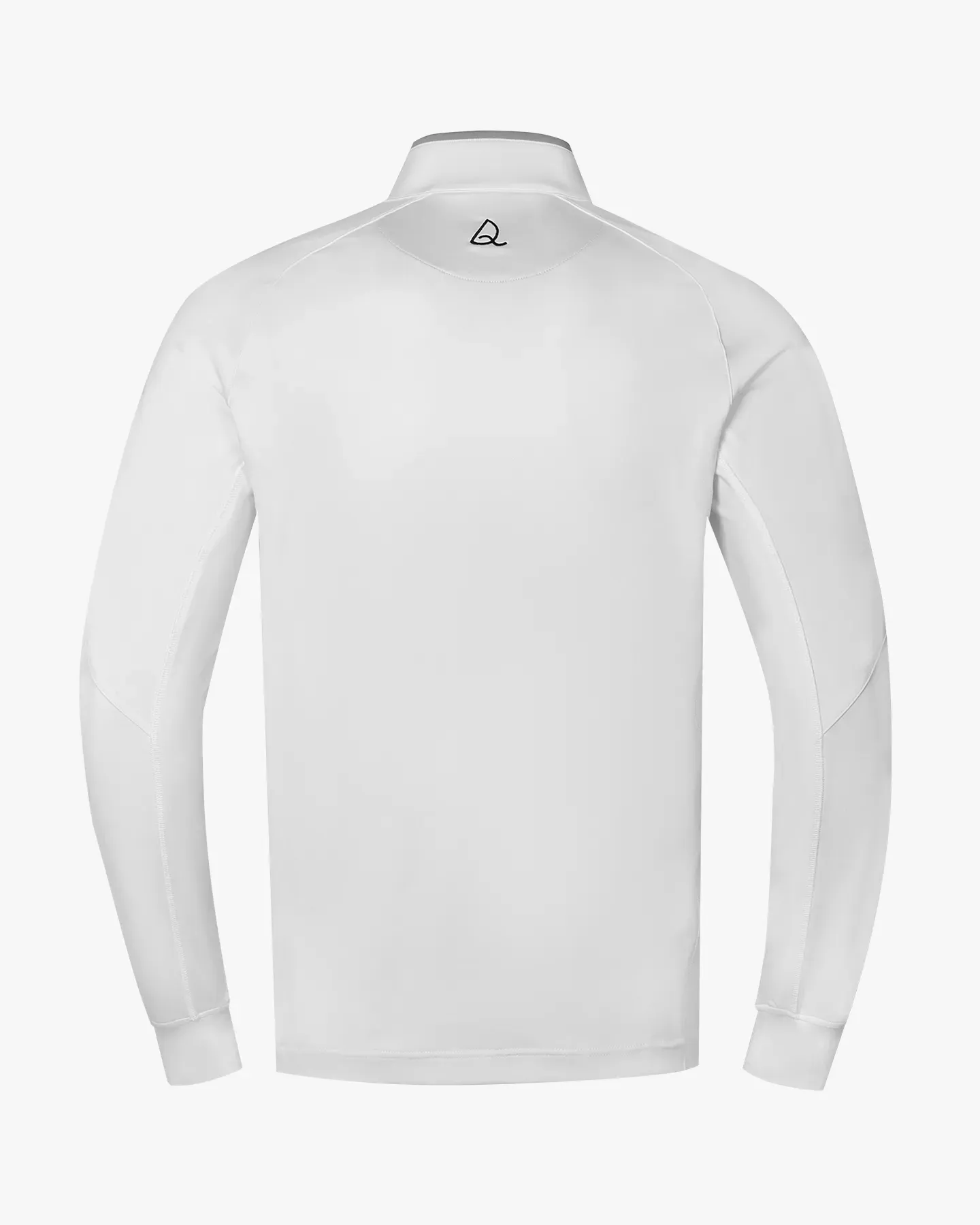 Mens White Golf  Quarter Zip Pullover with Pocket - Deolax