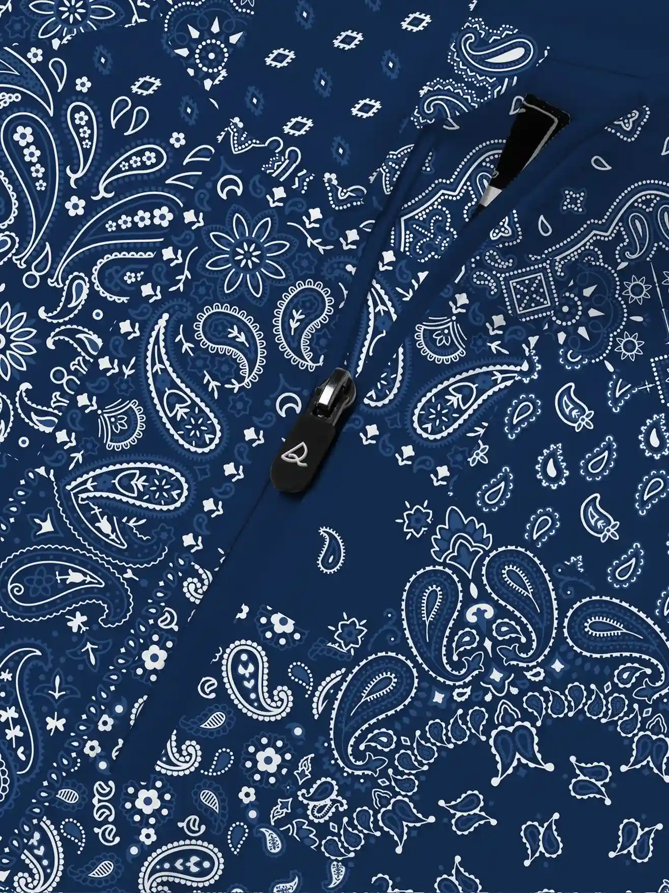 Midnight Bandana Quarter Zip Pullover - Deolax