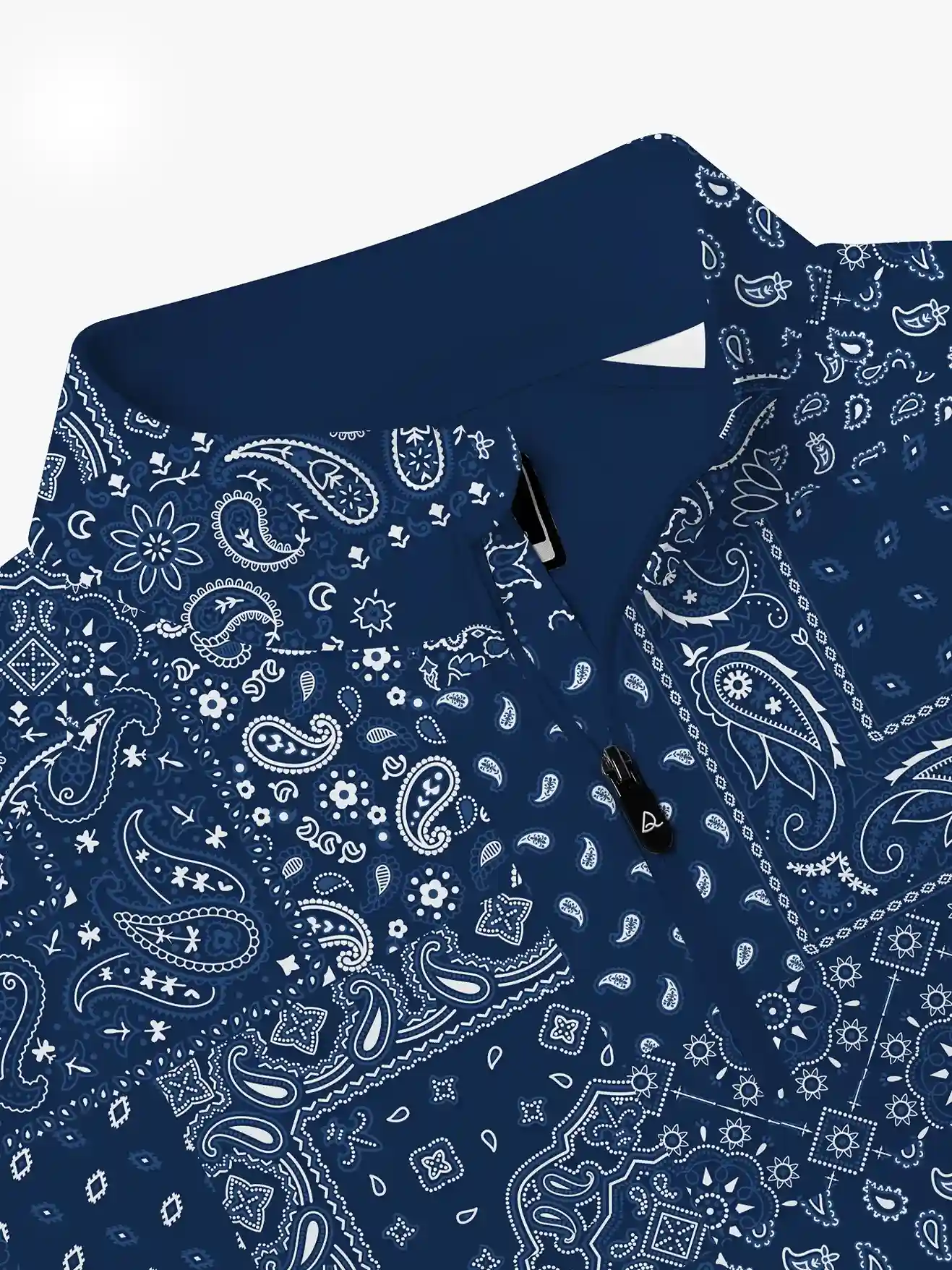 Midnight Bandana Quarter Zip Pullover - Deolax