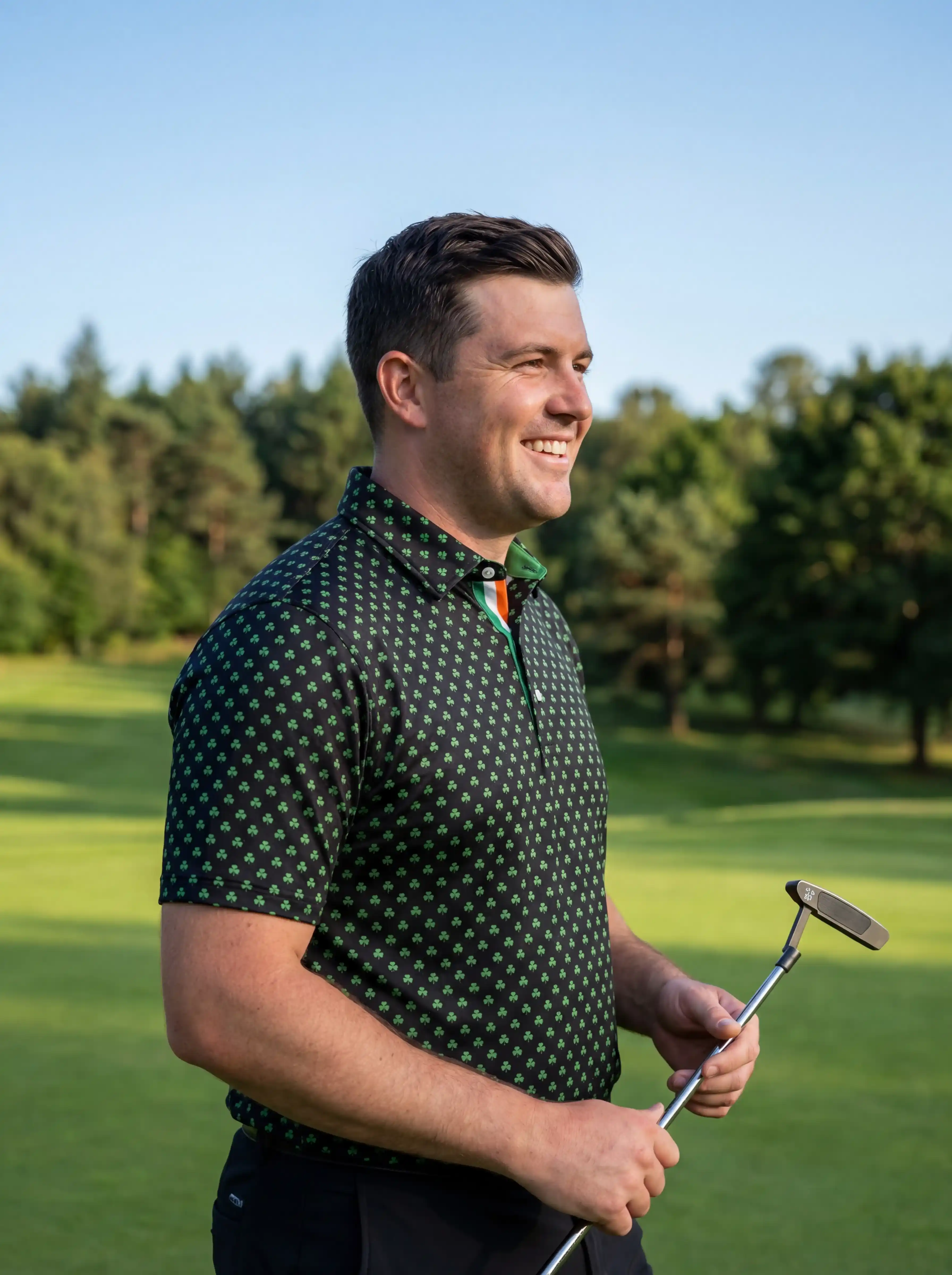 Midnight Fairway Clover Polo - Deolax