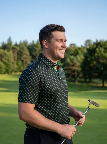 Midnight Fairway Clover Polo - Deolax