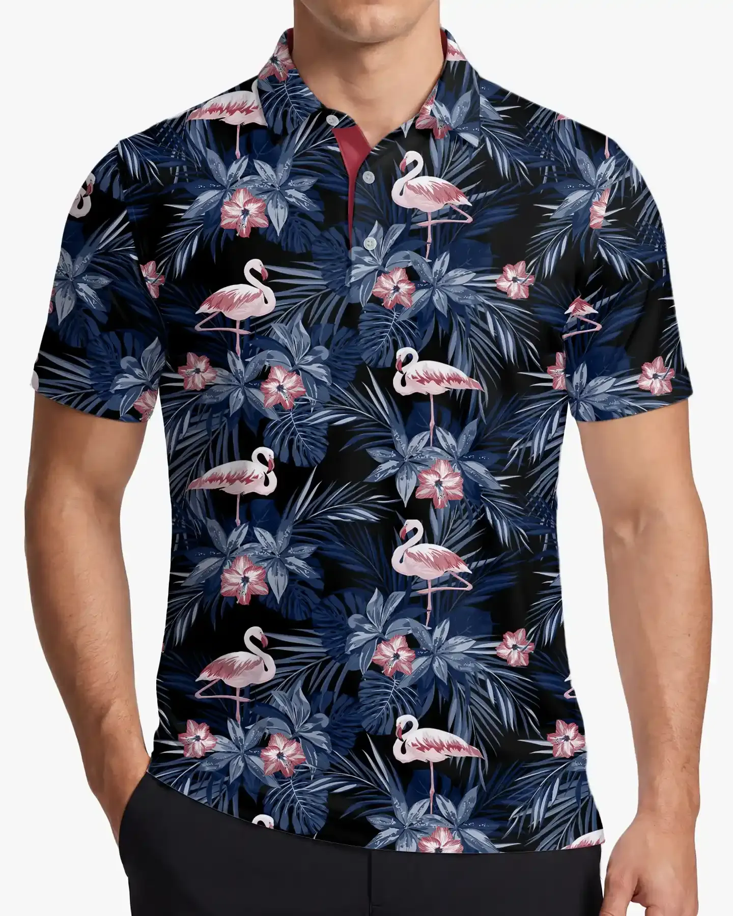 Midnight Flamingos Polo - Deolax