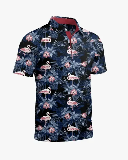 Midnight Flamingos Polo - Deolax