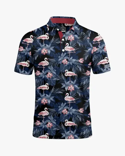 Midnight Flamingos Polo - Deolax