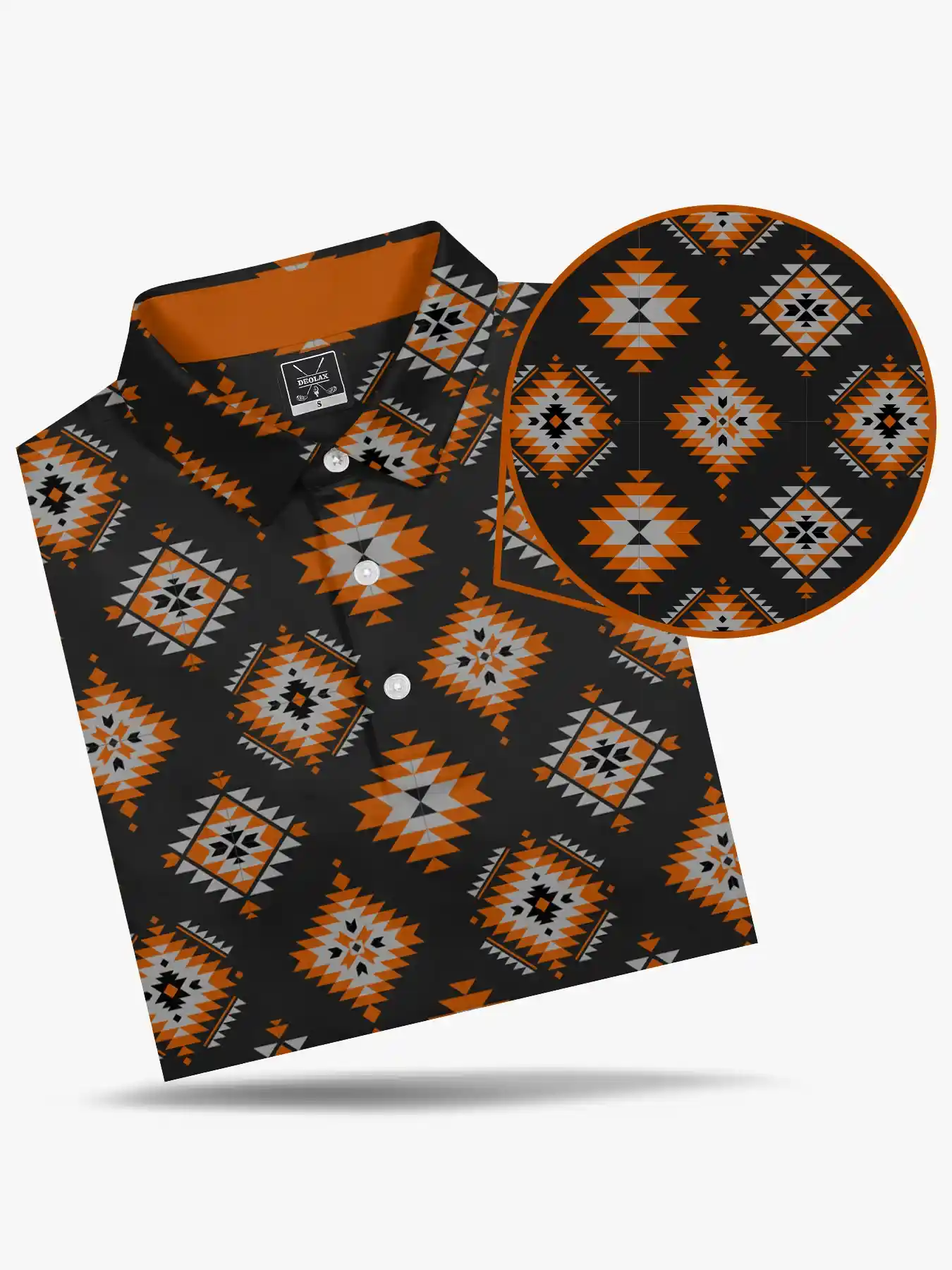 Midnight Mesa Black Western Polo - Deolax