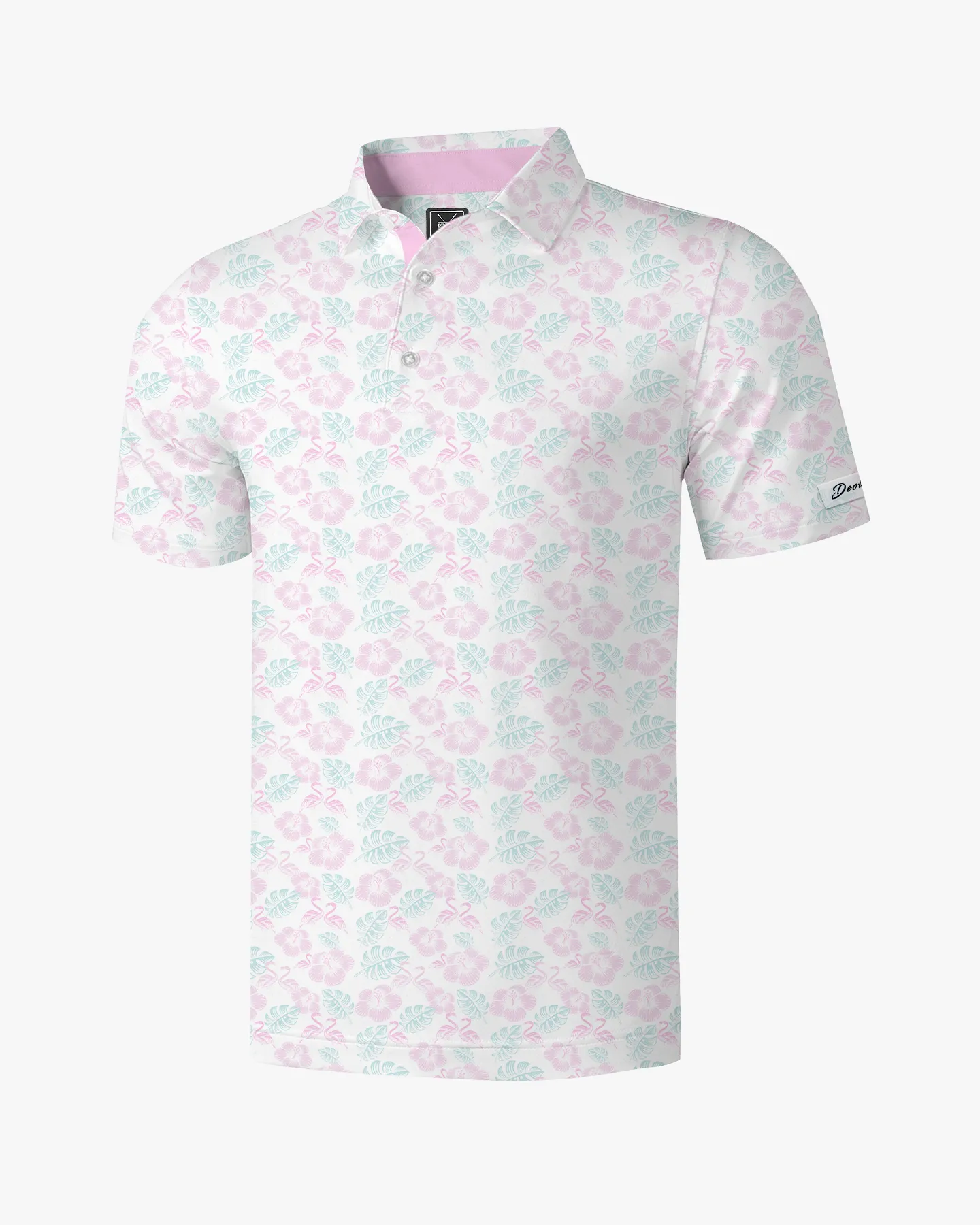 Pink Mingos Hawaiian Polo - Deolax