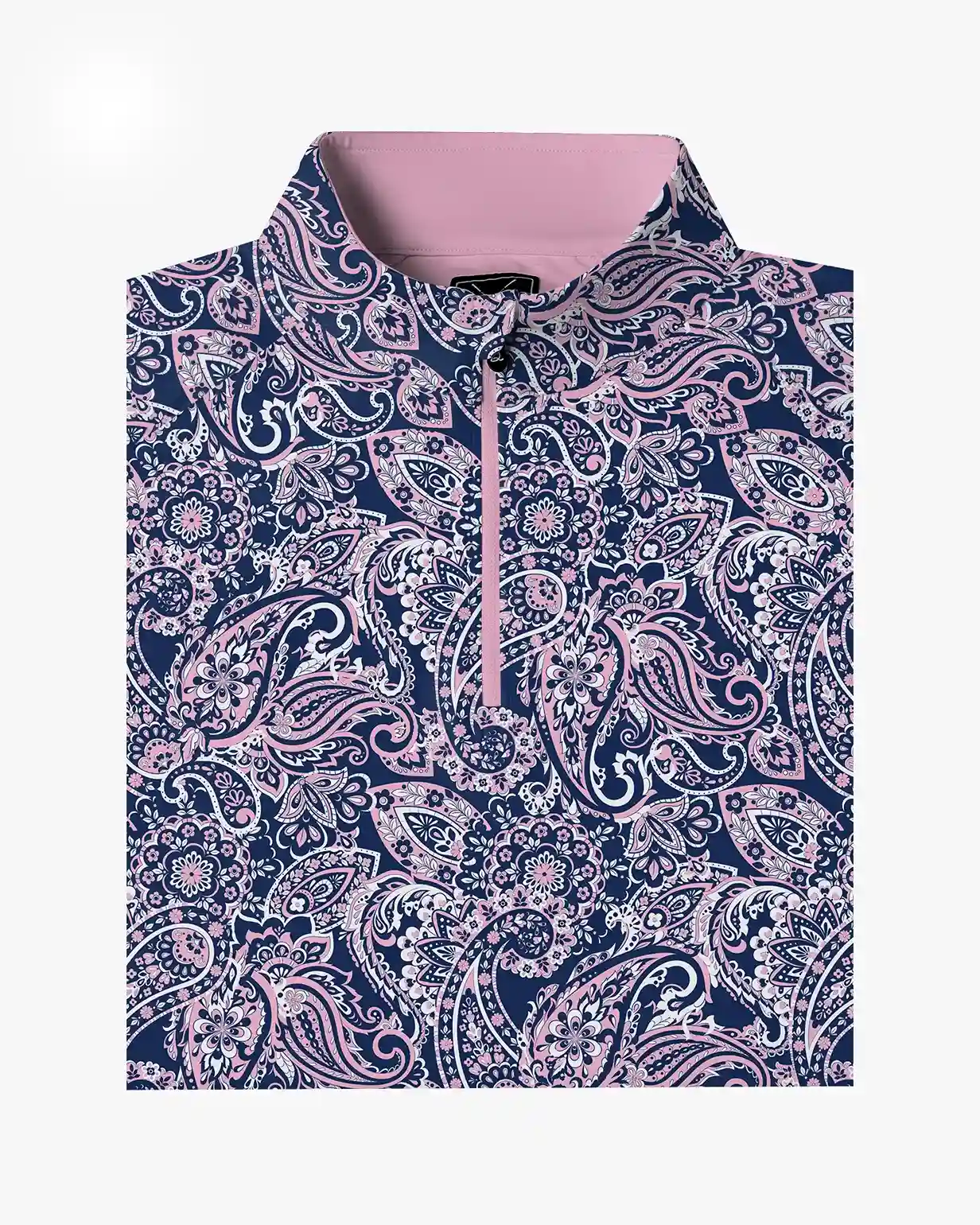 Midnight Pink Paisley Quarter Zip - Deolax