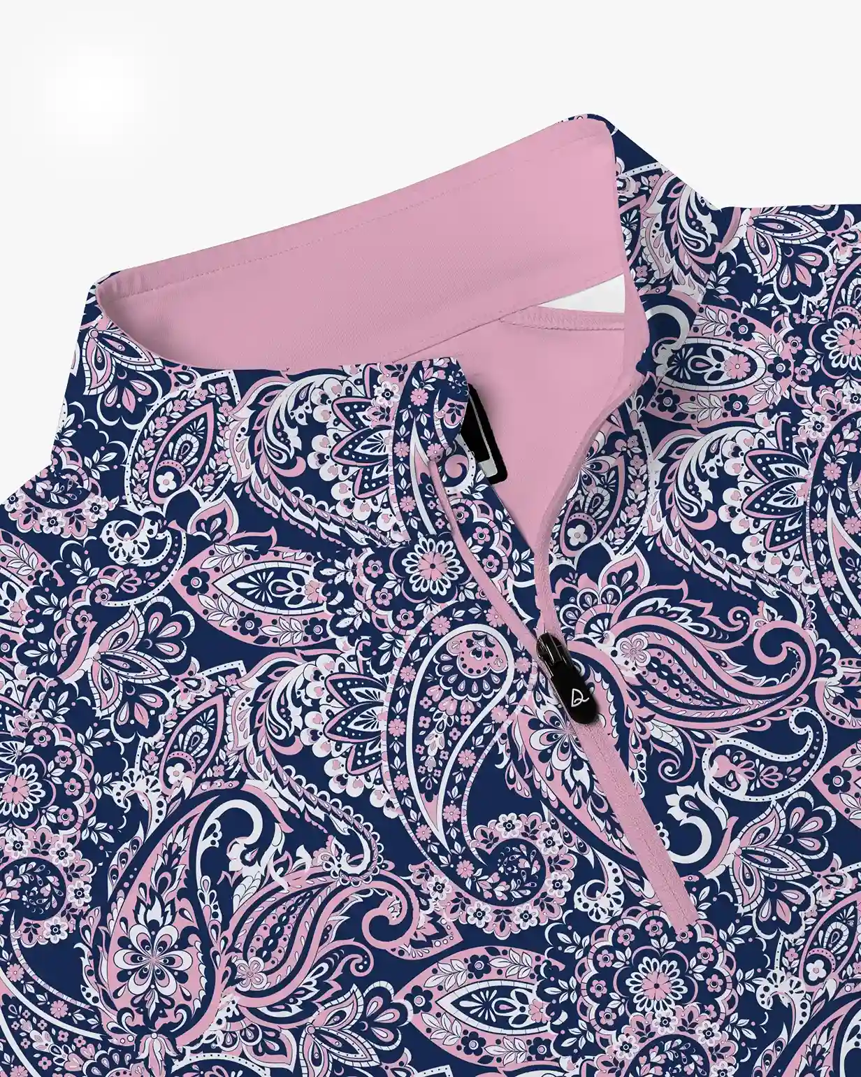 Midnight Pink Paisley Quarter Zip - Deolax