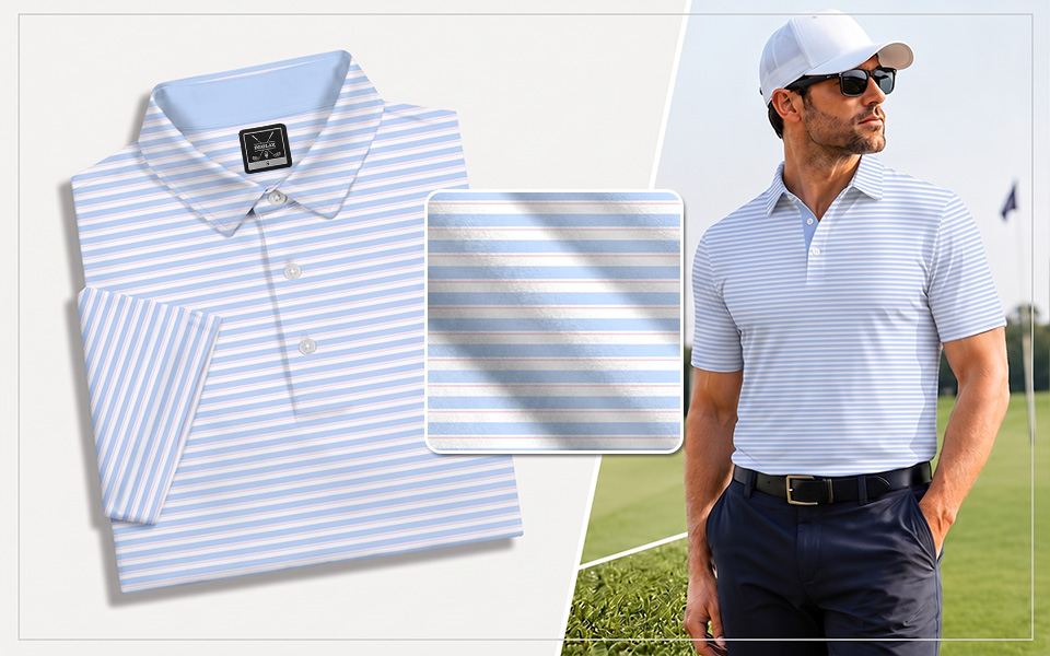 Nautical Stripe Polo Shirt-Deolax