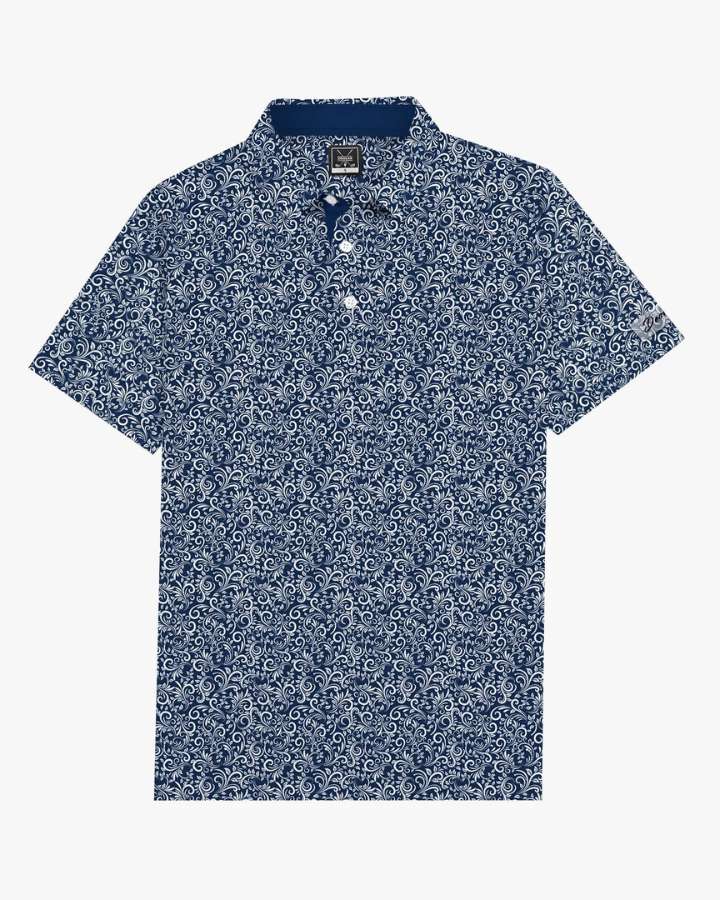 Navy Paisley Polo