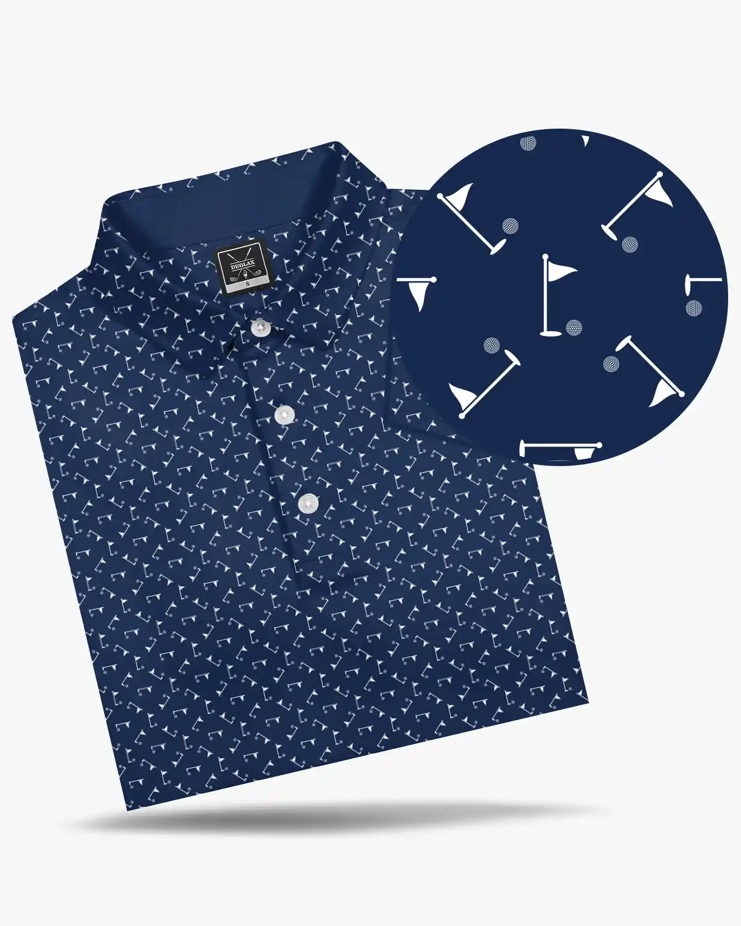 Navy Pin Hunter Polo - Deolax