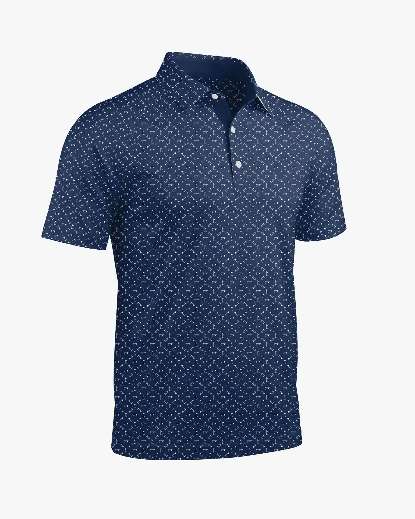 Navy Pin Hunter Polo - Deolax