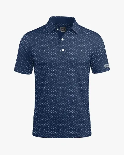 Navy Pin Hunter Polo - Deolax