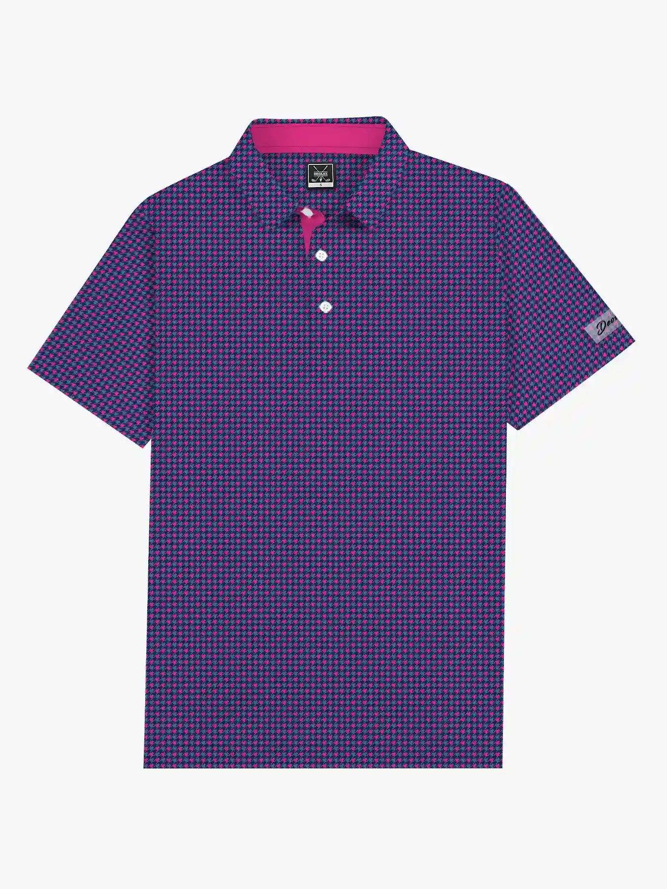 Nebula Men's Houndstooth Polo - Deolax