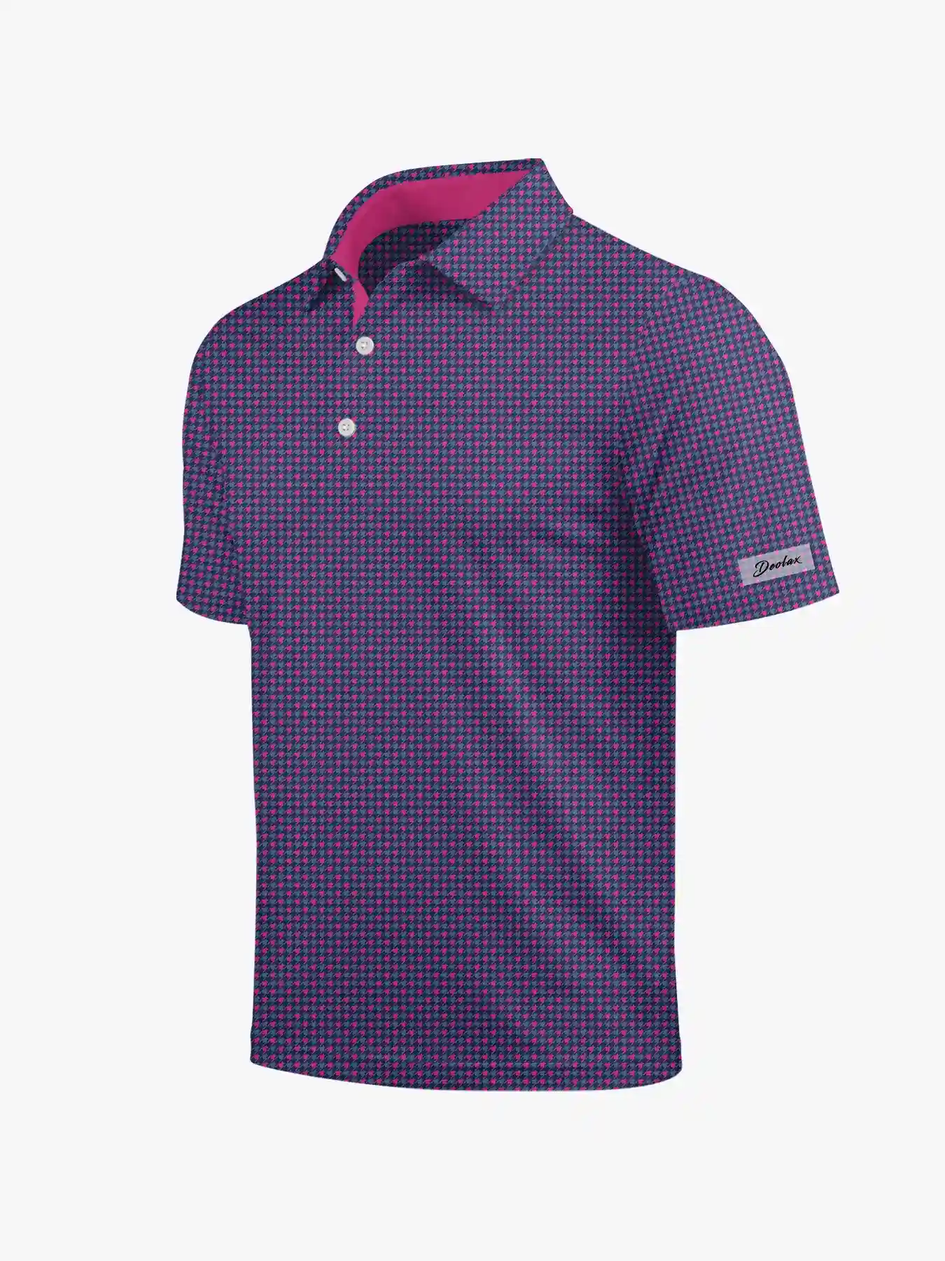 Nebula Men's Houndstooth Polo - Deolax