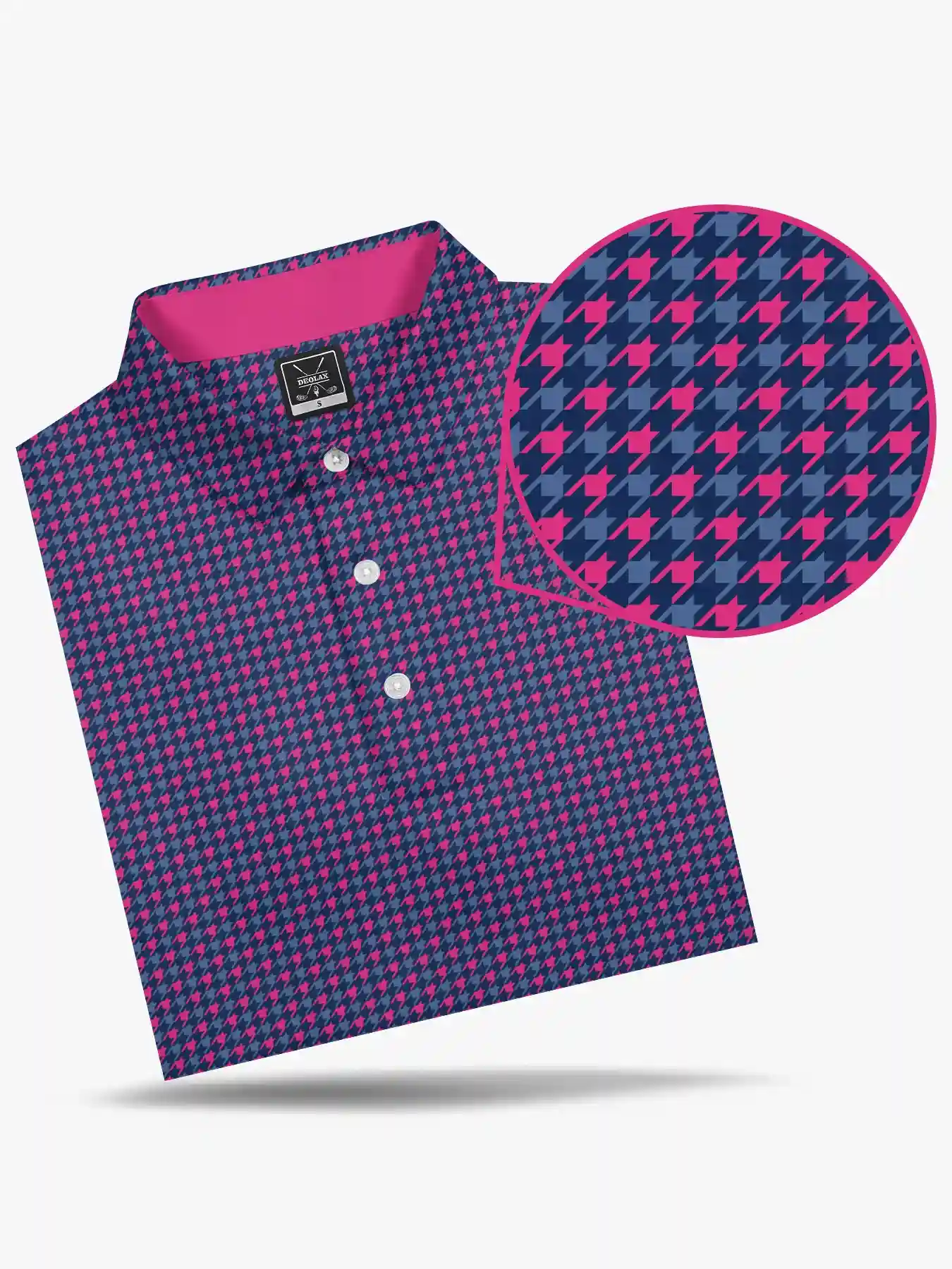 Nebula Men's Houndstooth Polo - Deolax