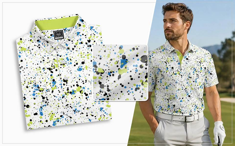 Neon Splatter Polo