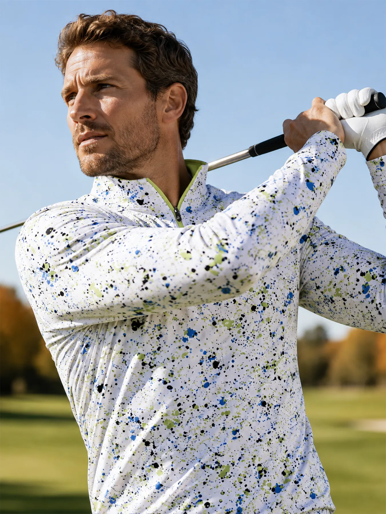 Neon Splatter Quarter Zip