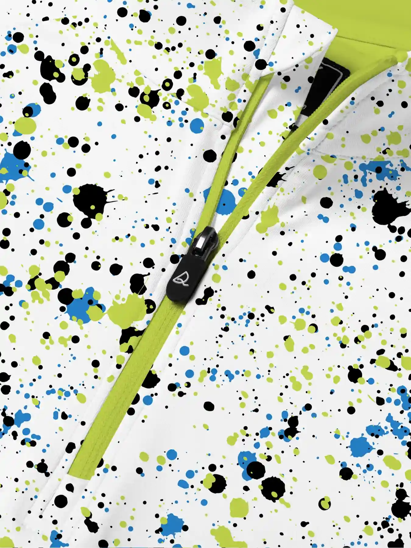 Neon Splatter Green Quarter Zip - Deolax