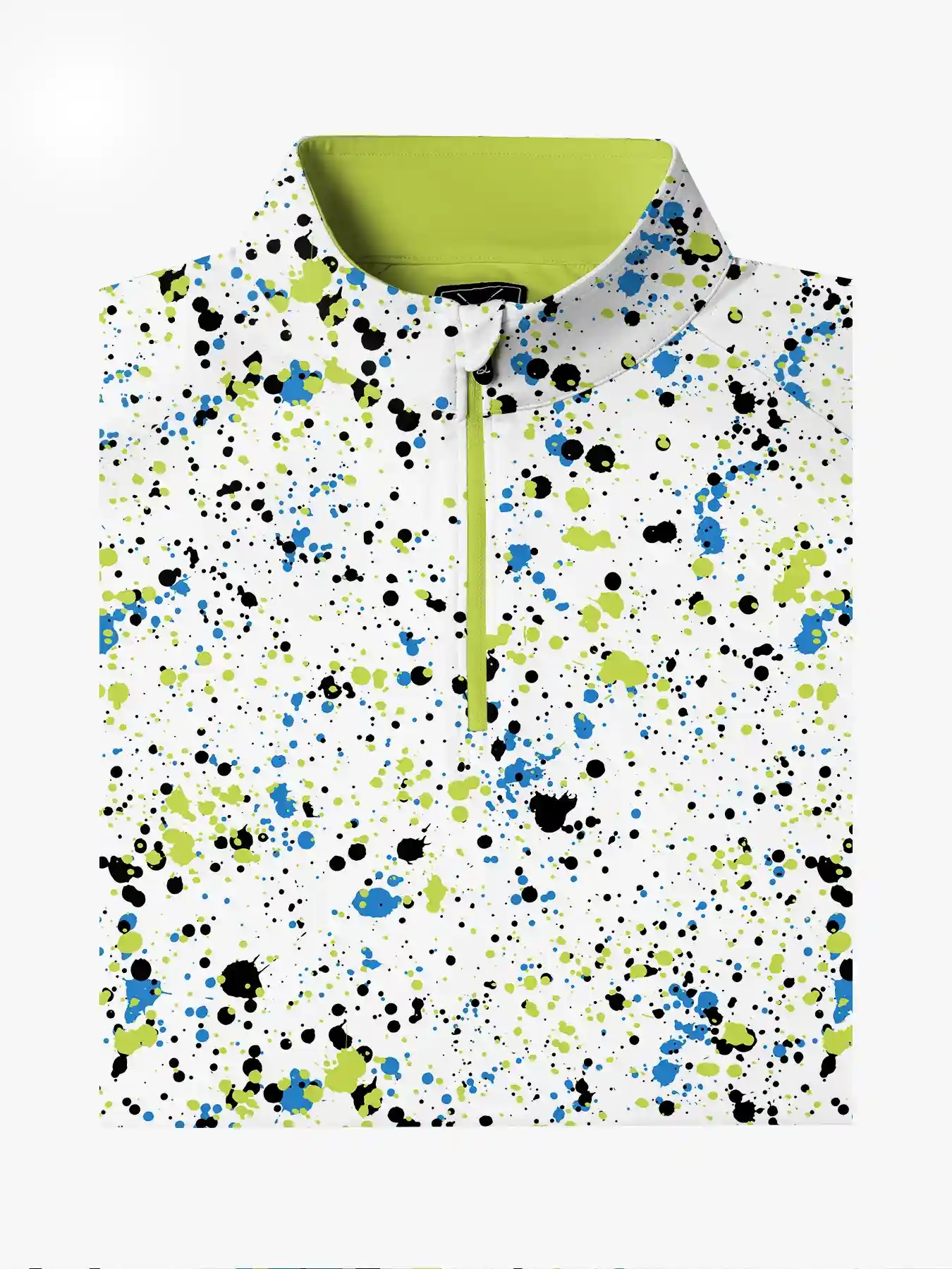 Neon Splatter Green Quarter Zip - Deolax