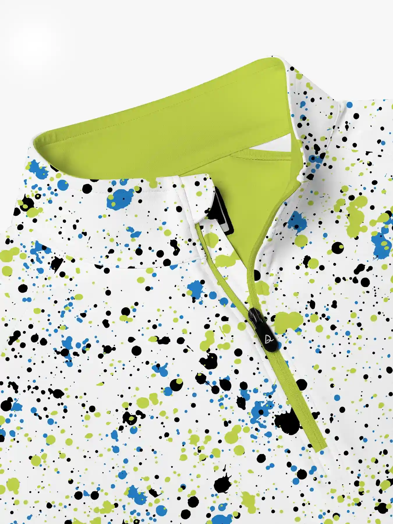 Neon Splatter Green Quarter Zip - Deolax