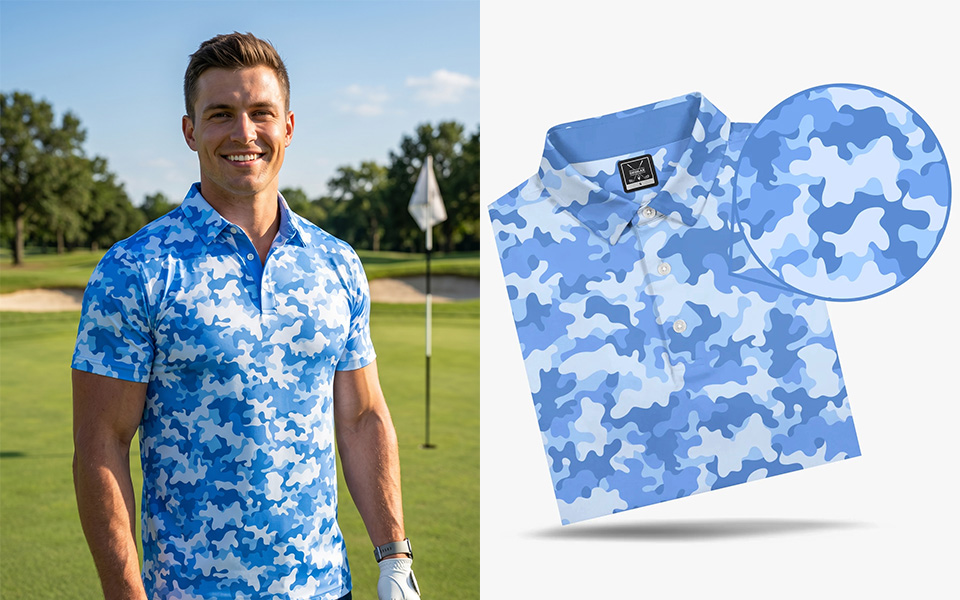 Ocean Camo Polo