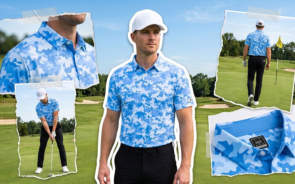 Ocean Camo Polo