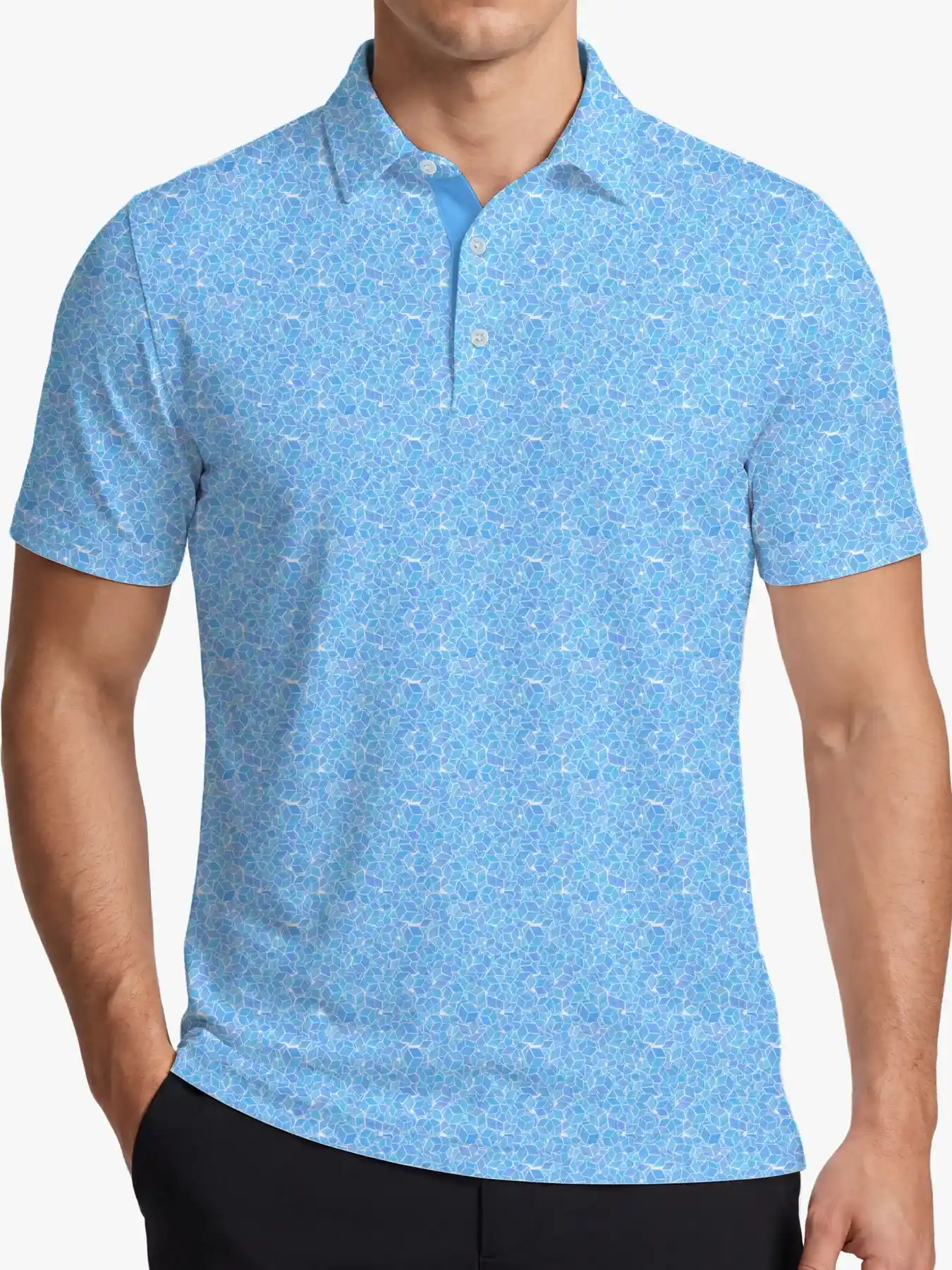 On The Rocks Blue Summer Polo - Deolax