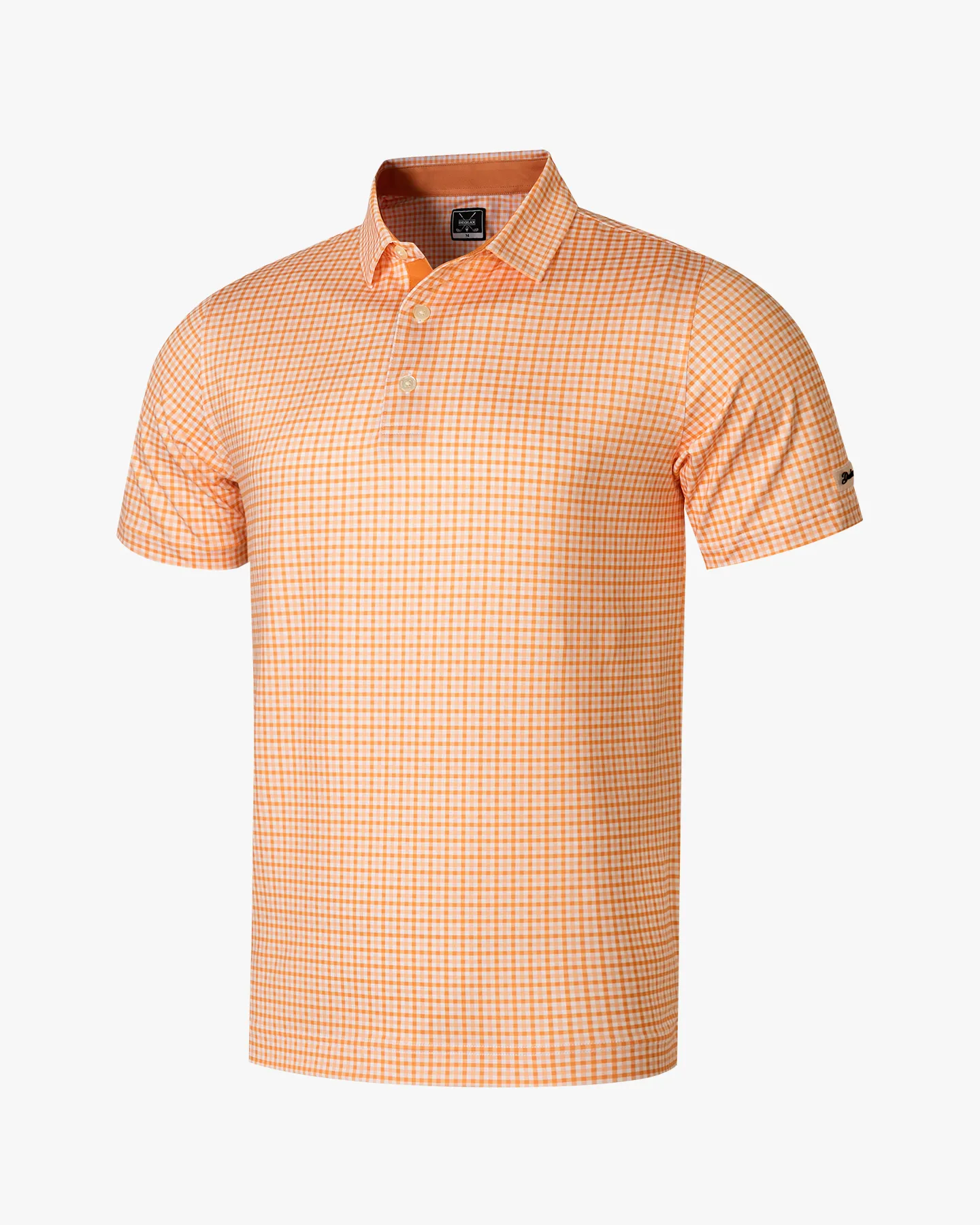 Checked Polo - Orange