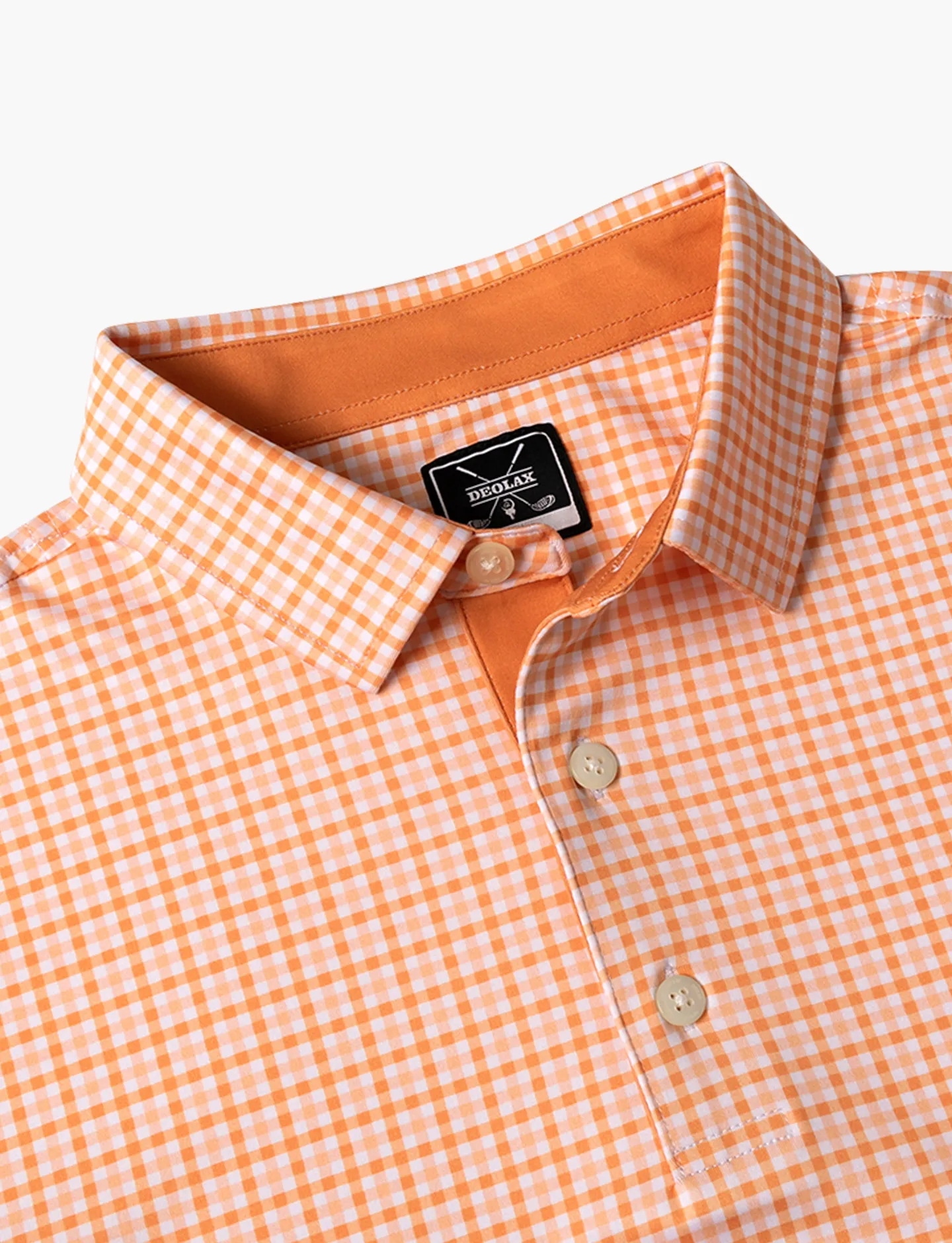 Checked Polo - Orange