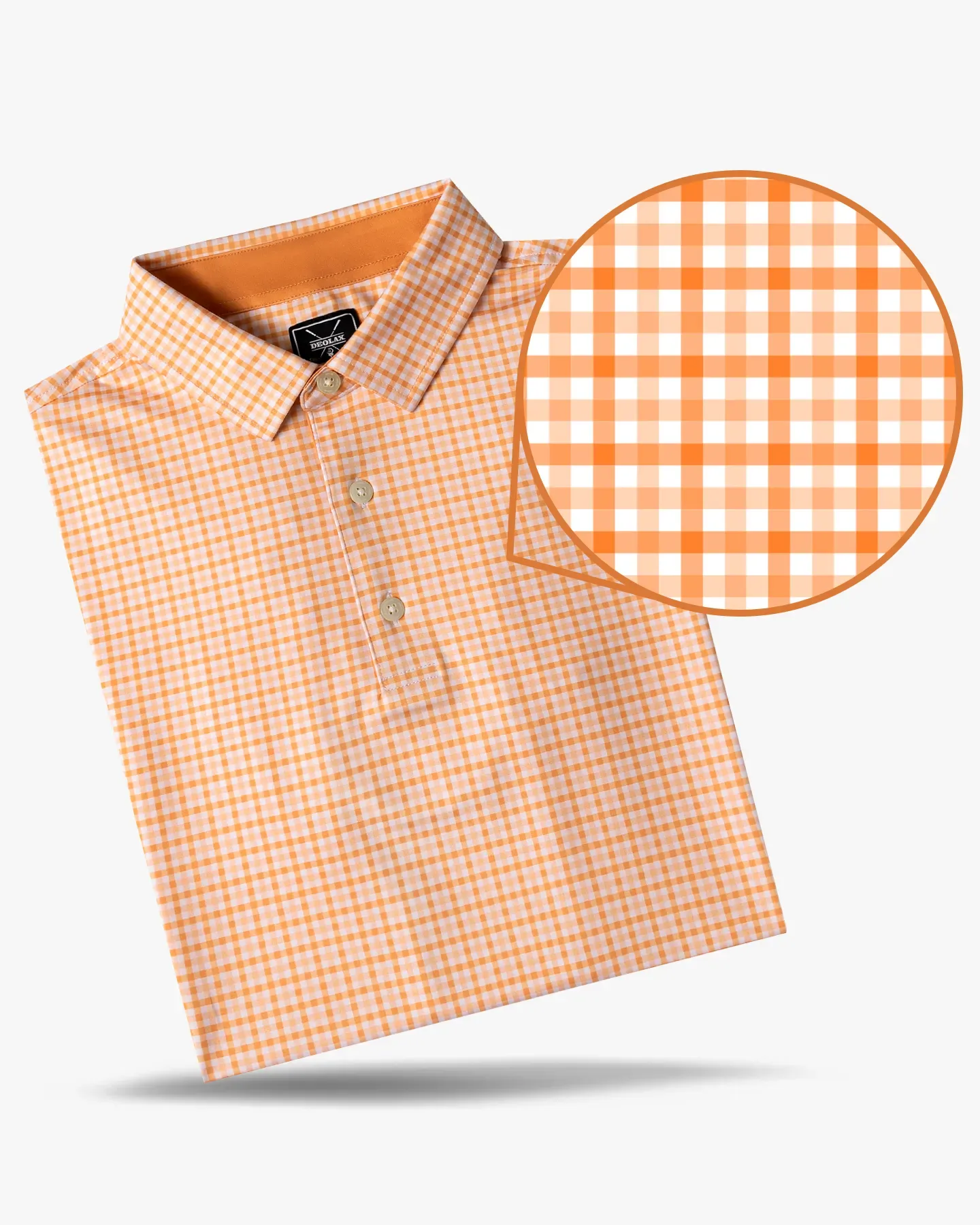 Checked Polo - Orange