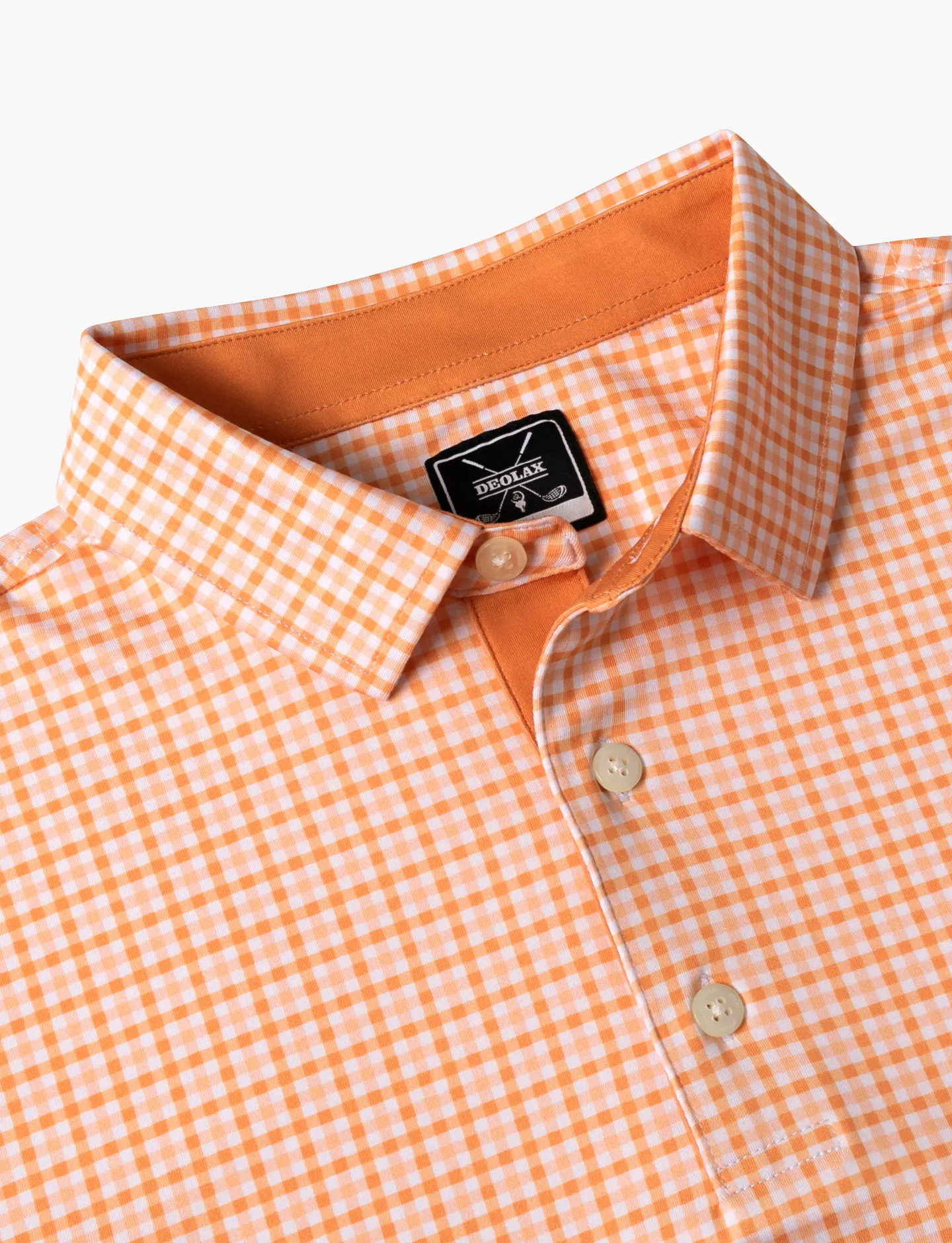 Checked Polo - Orange