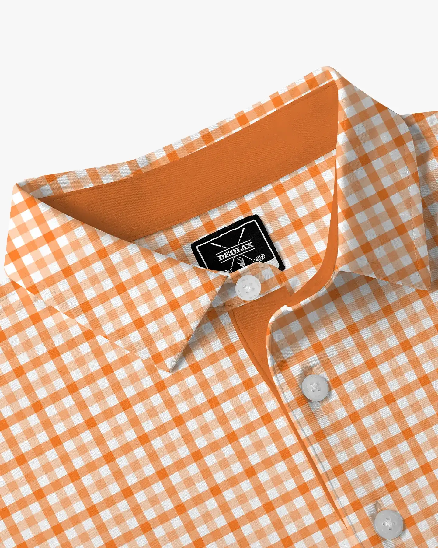 Checked Polo - Orange