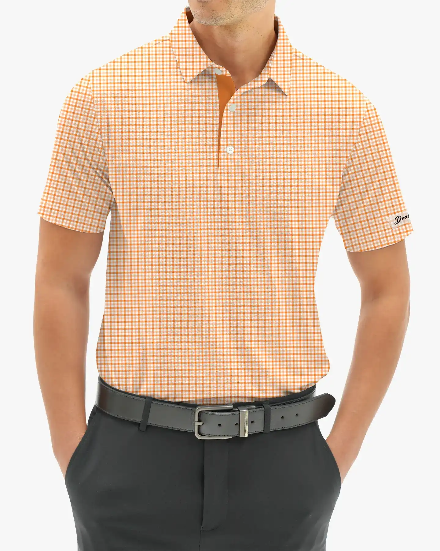 Checked Polo - Orange - Deolax