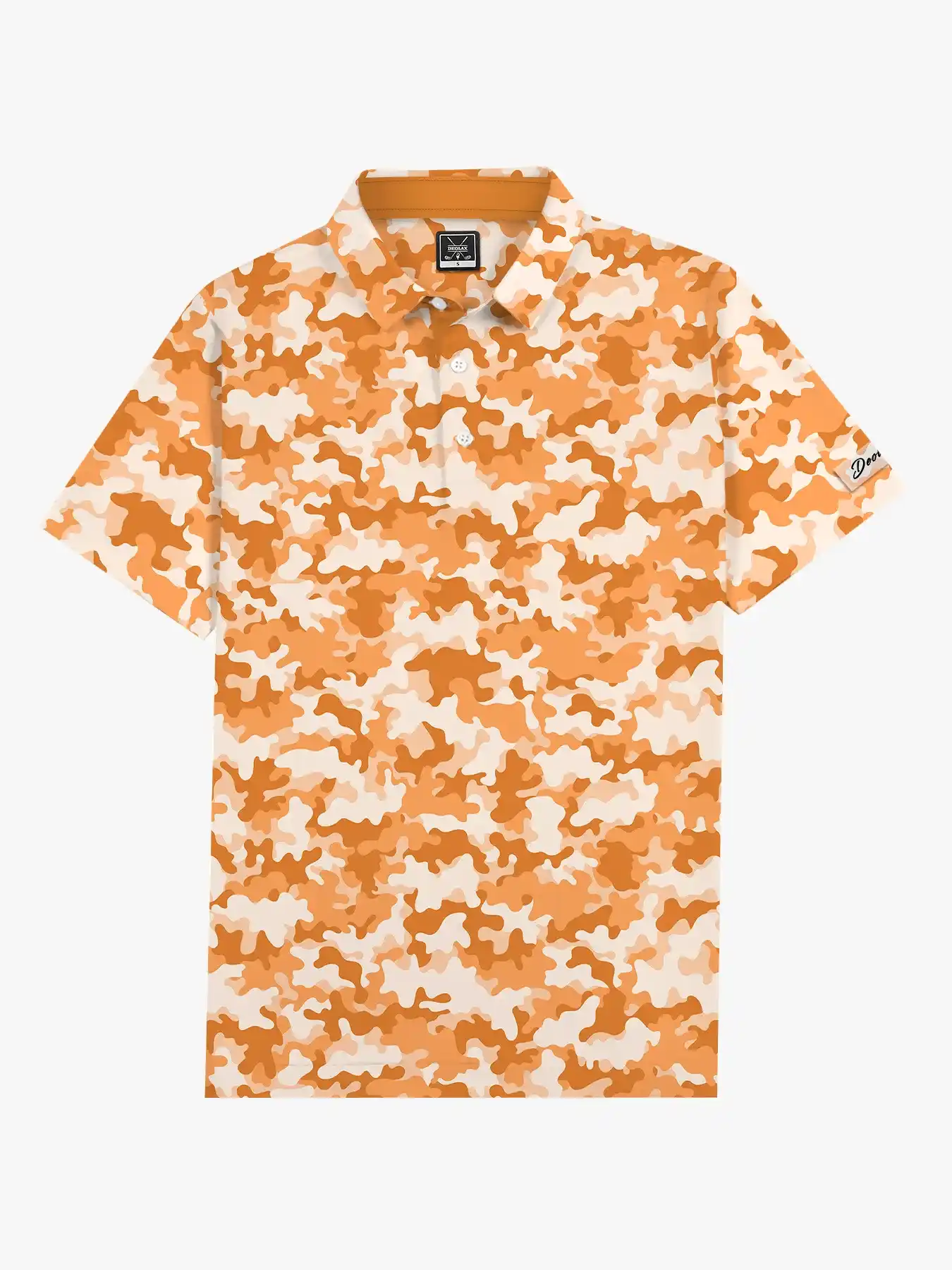 Orange Texas Camo Golf Polo - Deolax