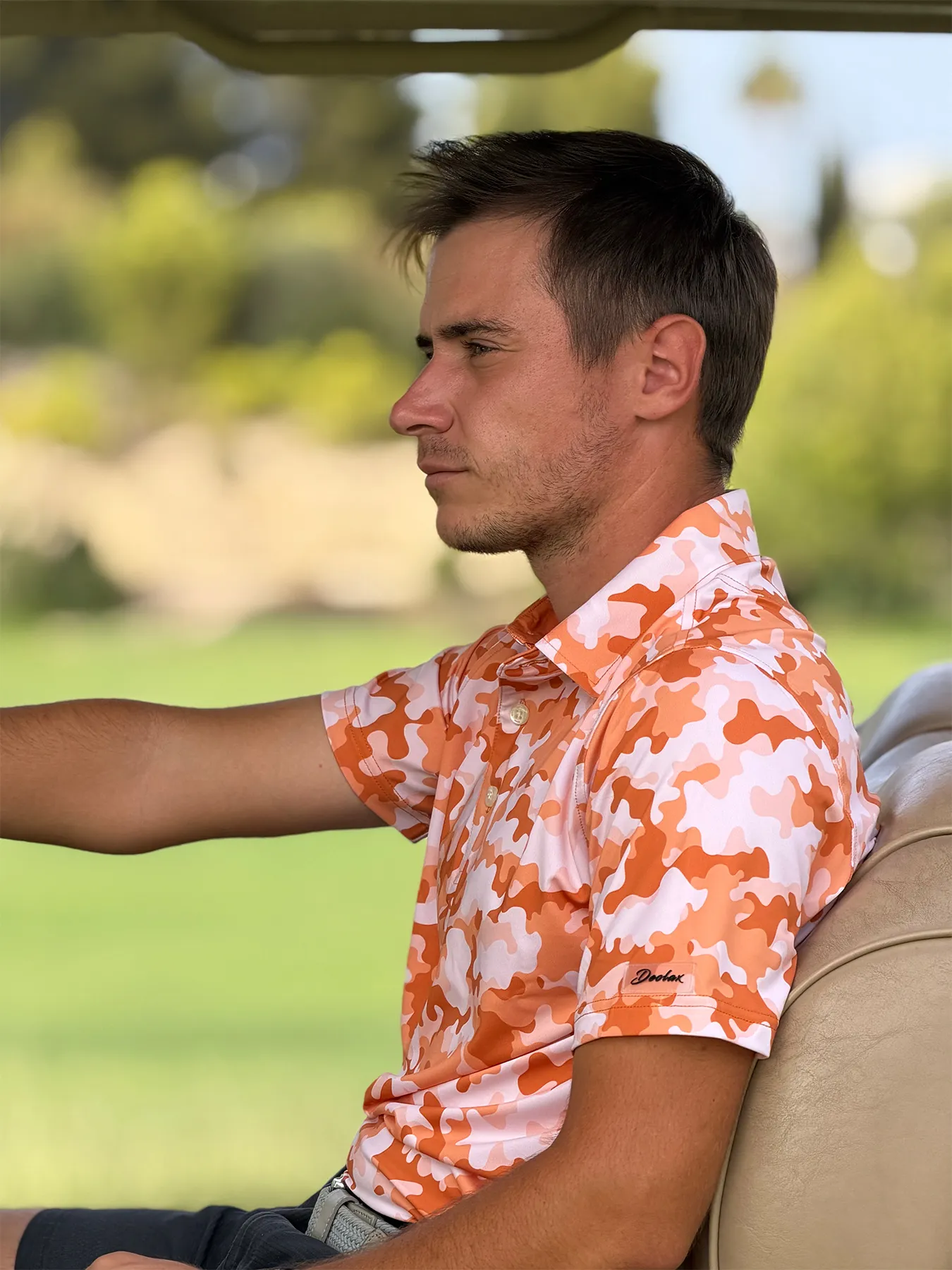Orange Texas Camo Polo