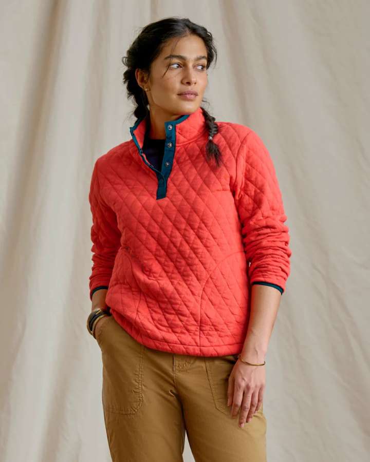 Outdoor Quilted 1/4-Snap Sweatshirt