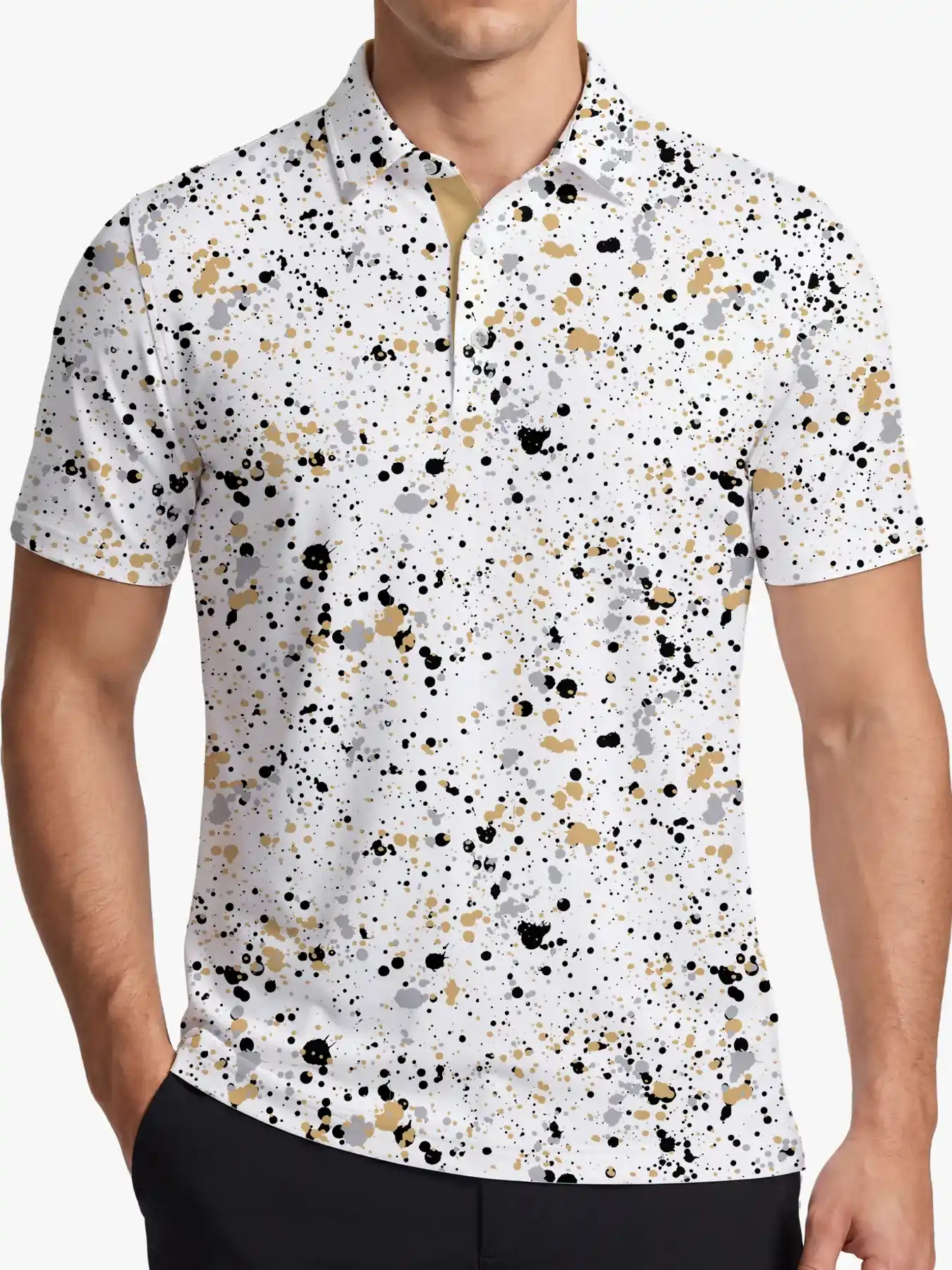 Men‘s Paint Splatter Polo - Deolax