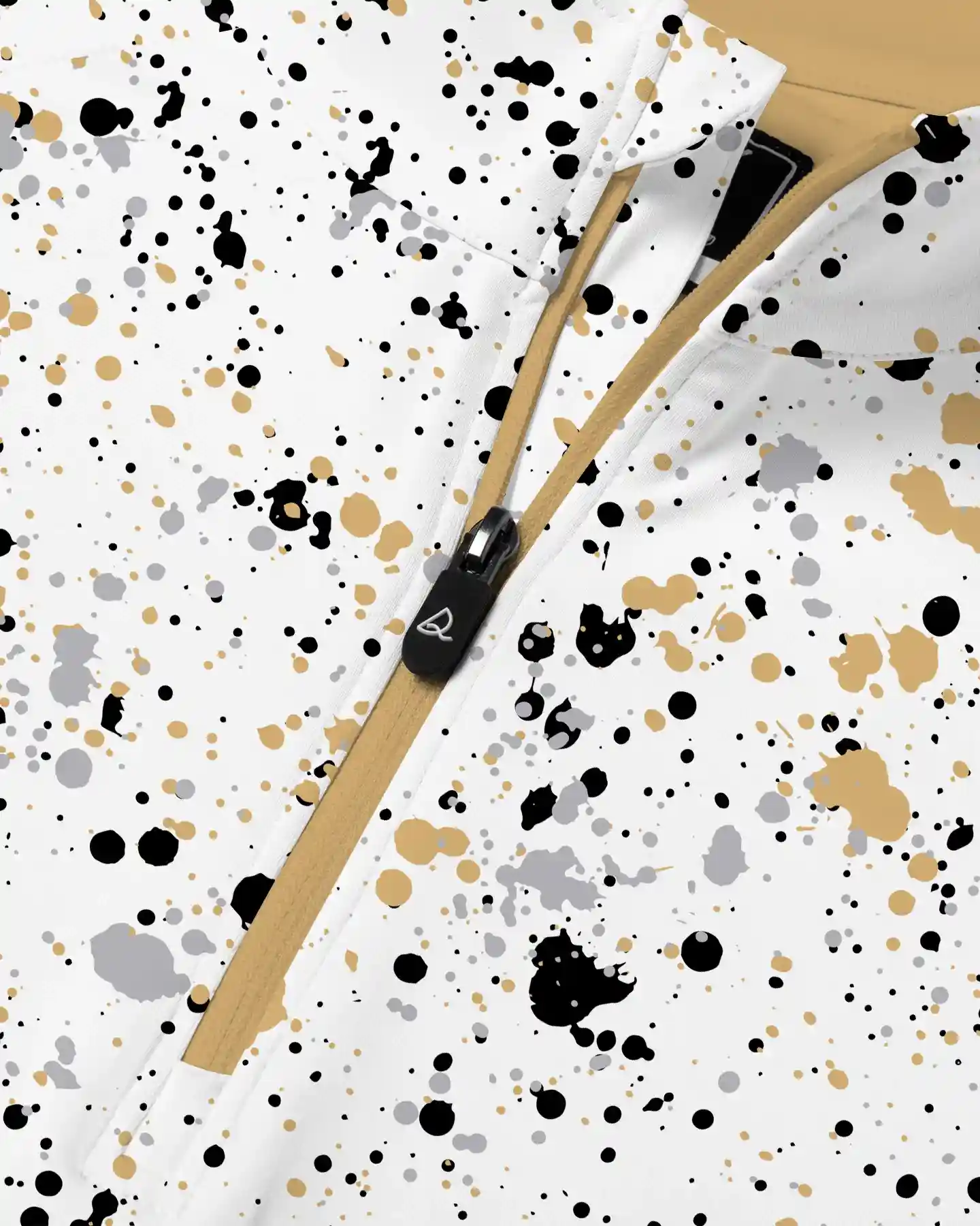 Paint Splatter Yellow Quarter Zip - Deolax