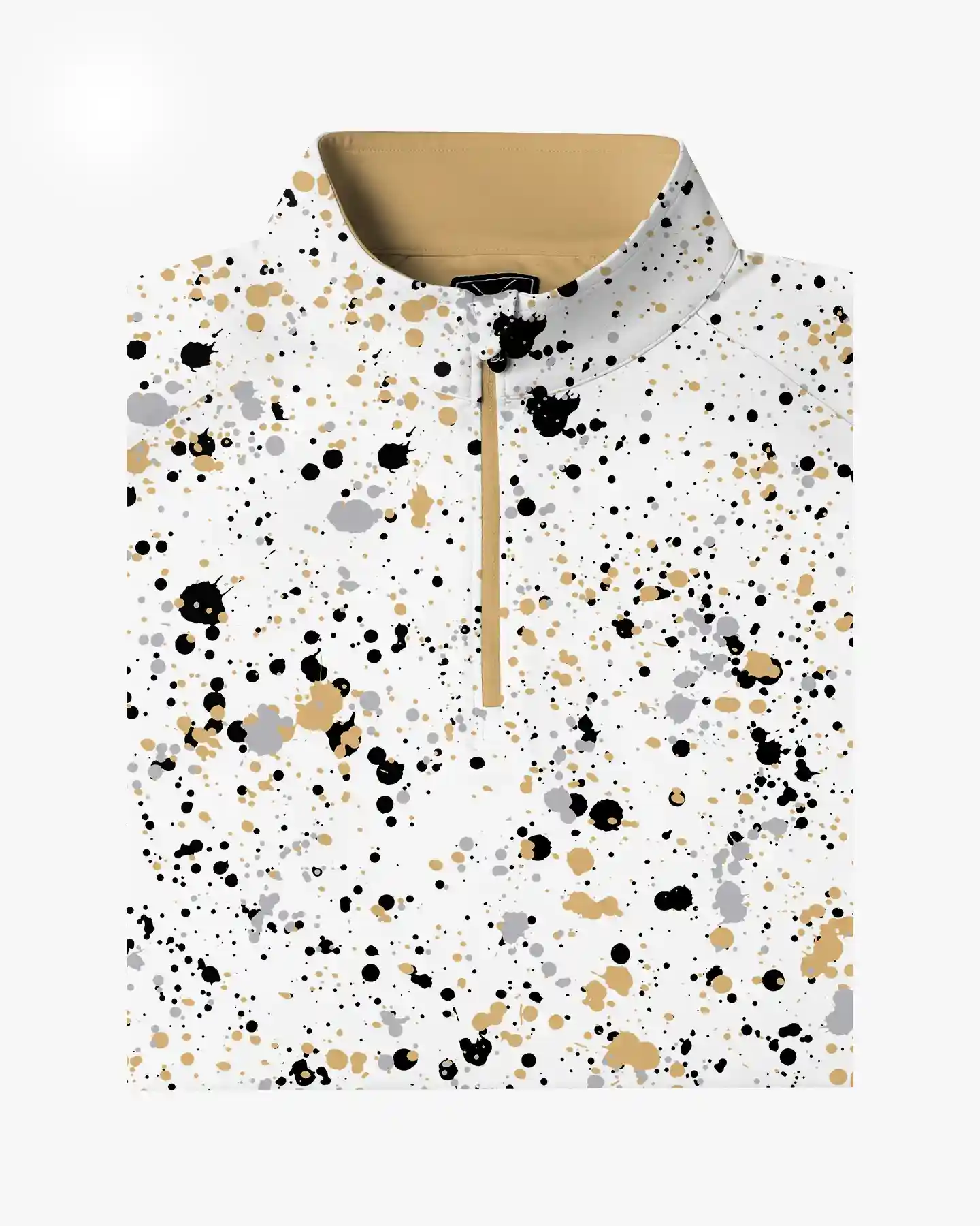 Paint Splatter Yellow Quarter Zip - Deolax