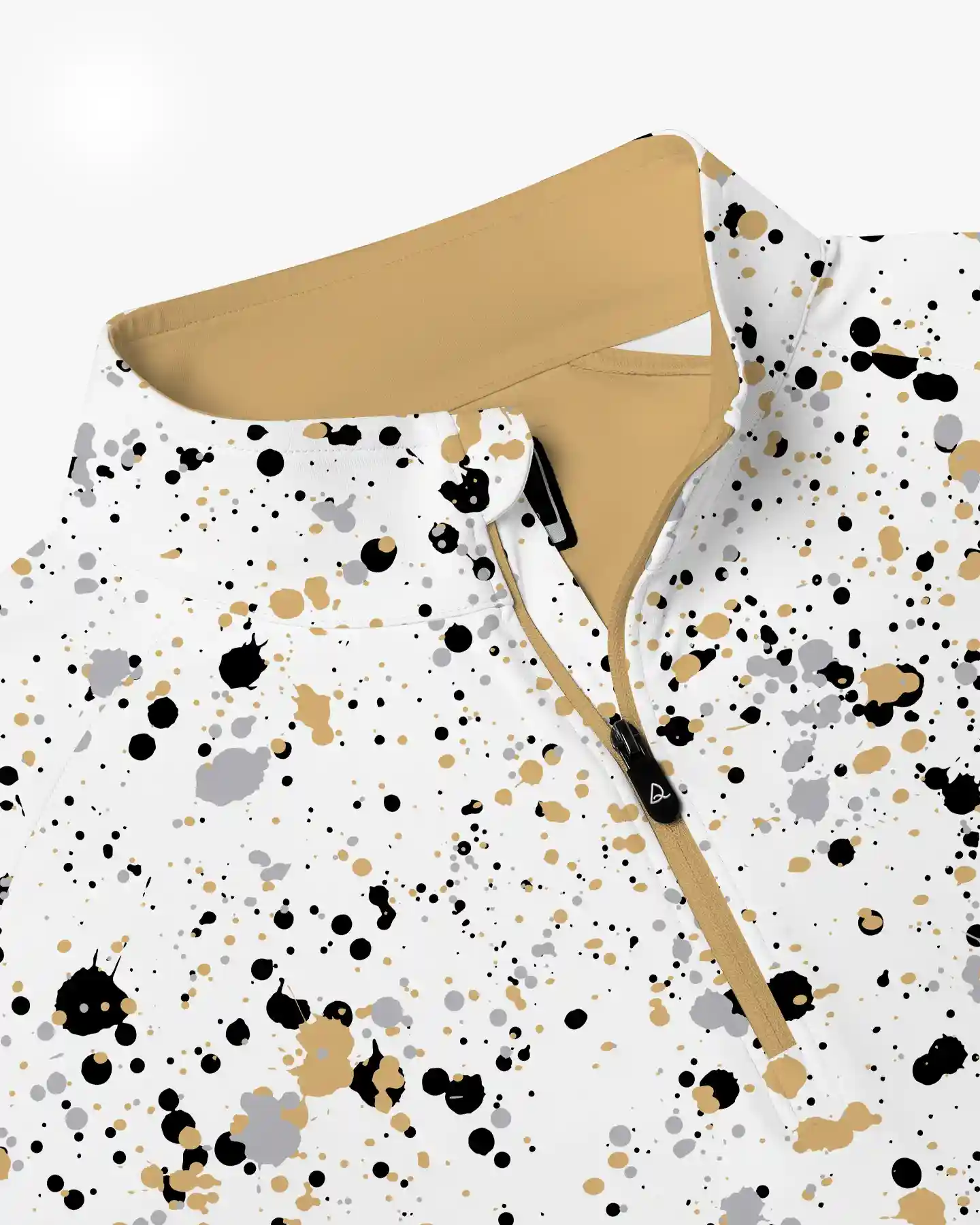 Paint Splatter Yellow Quarter Zip - Deolax