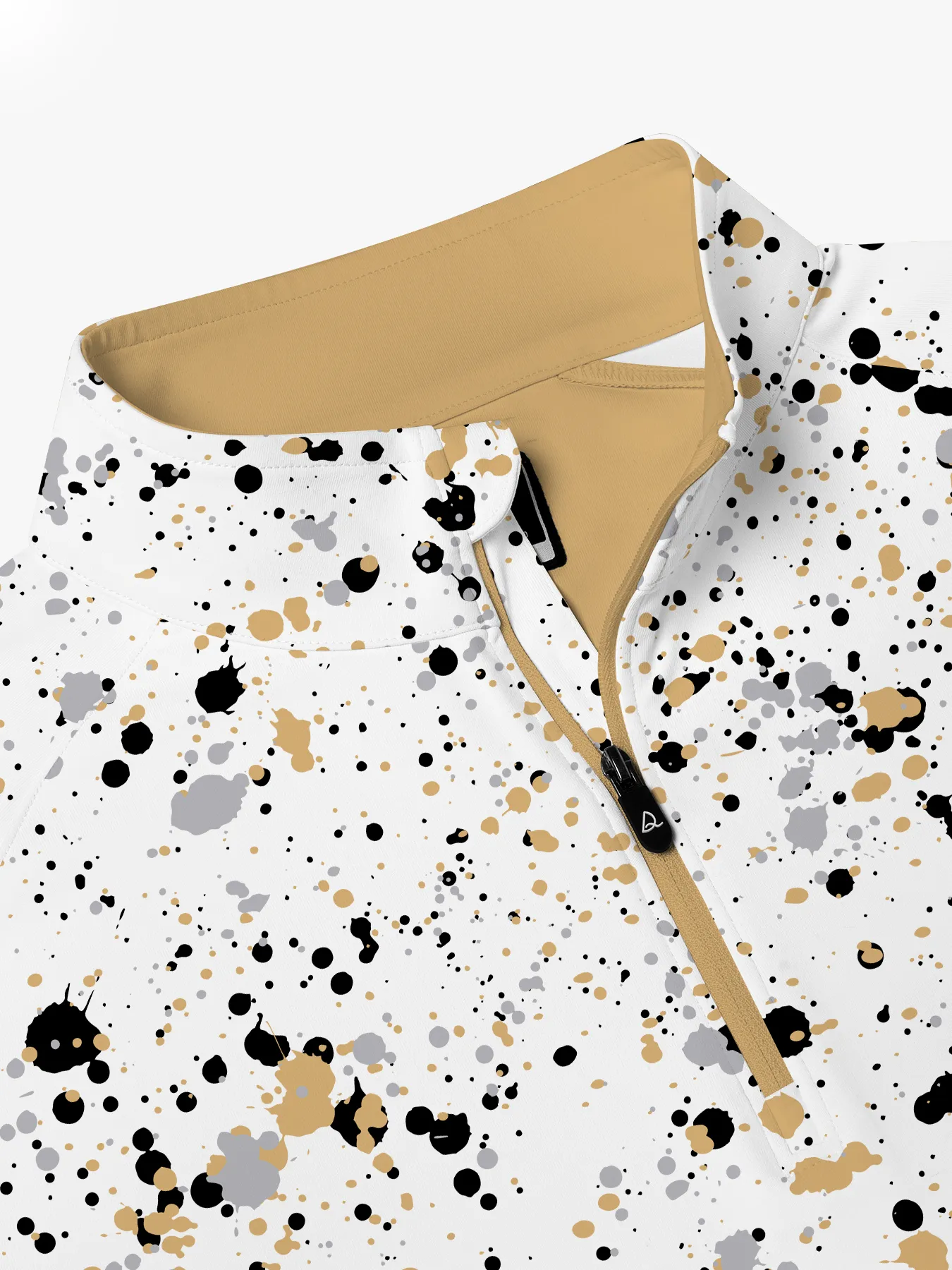 Paint Splatter Yellow Quarter Zip - Deolax