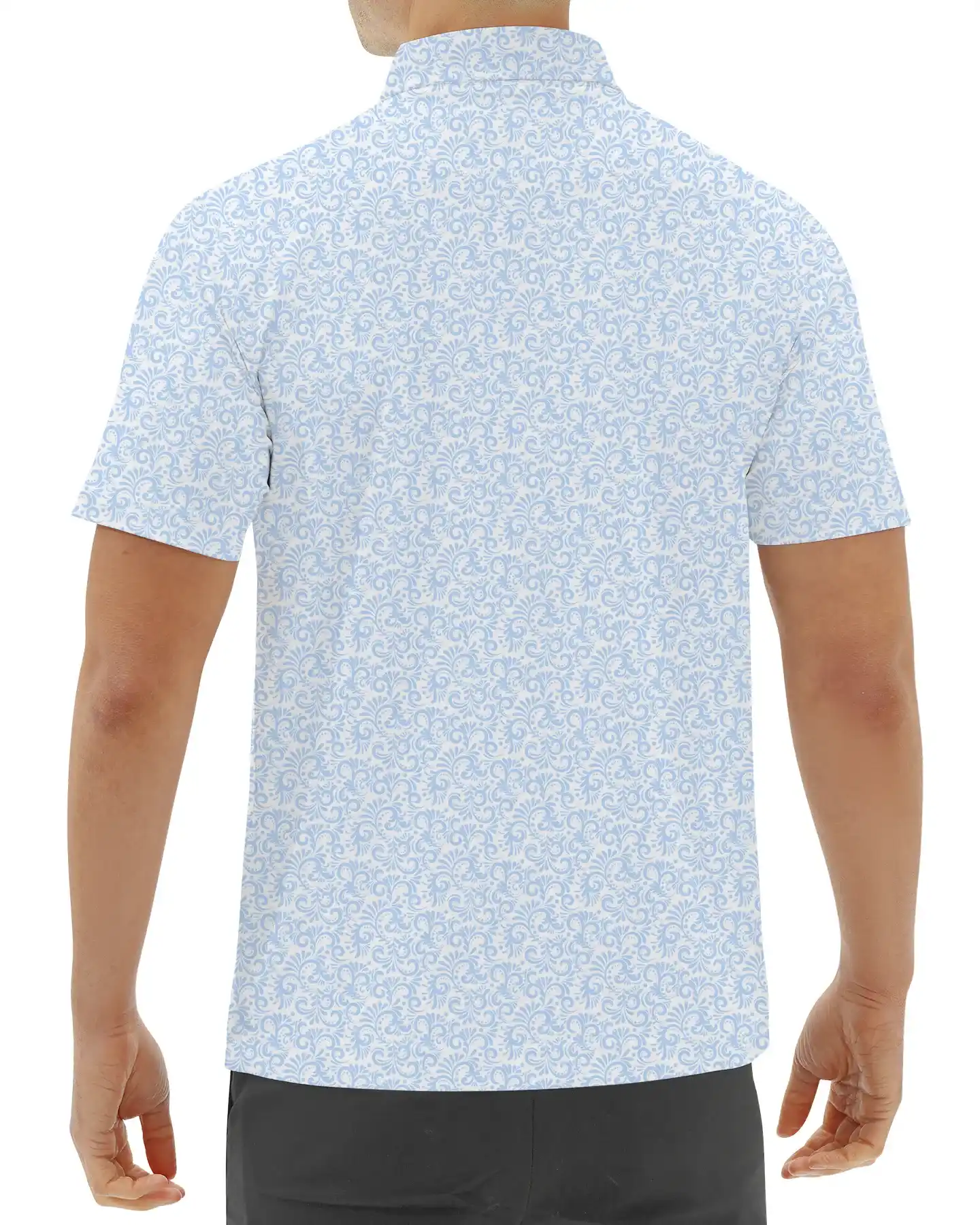 Paisley Blue Golf Polo - Deolax